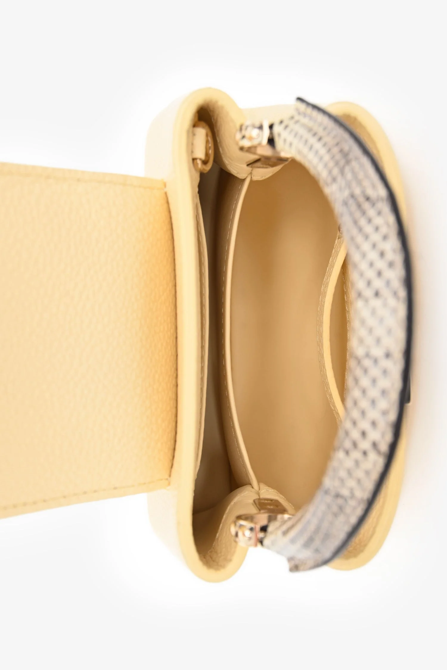 Louis Vuitton Pale Yellow Grained Leather Python Trim Mini Capucines Top Handle with Strap - Image 6