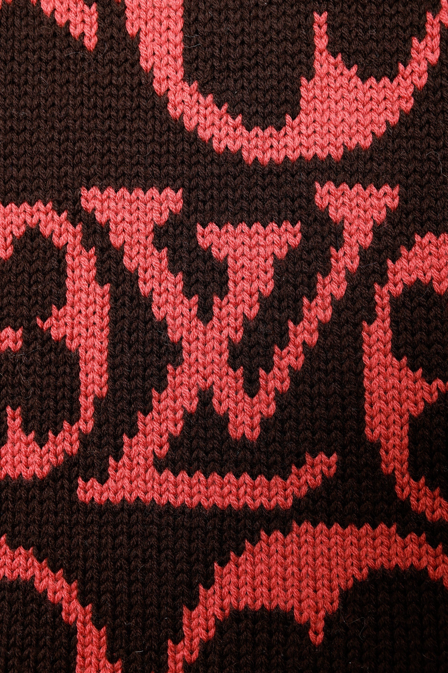 Louis Vuitton Pink/Brown Wool Knit Jumbo Monogram Scarf - Image 2