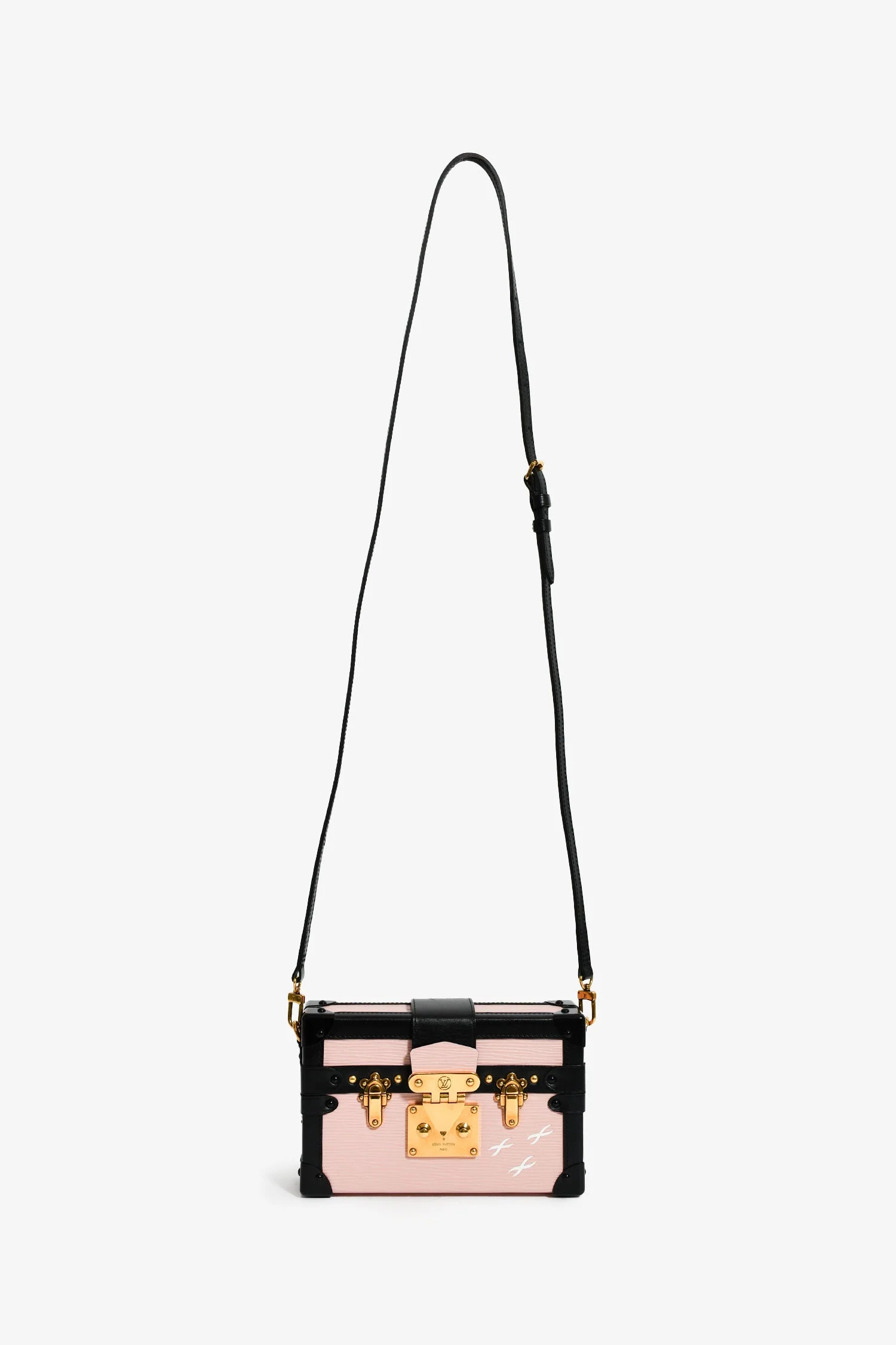 Louis Vuitton Pink Epi Leather 'Petit Malle' with Strap - Image 6