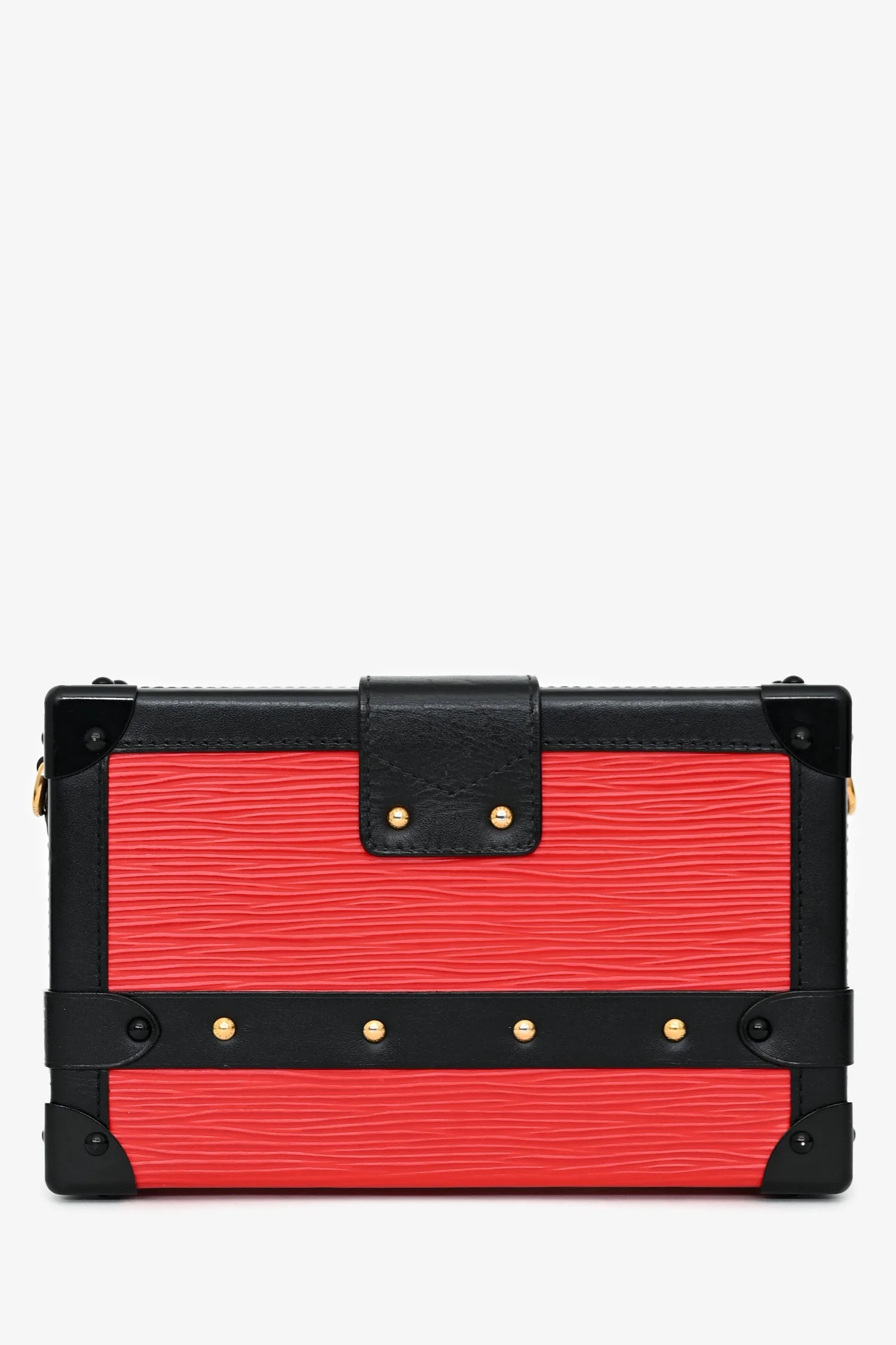 Louis Vuitton Red Epi Leather 'Petit Malle' with Strap - Image 2