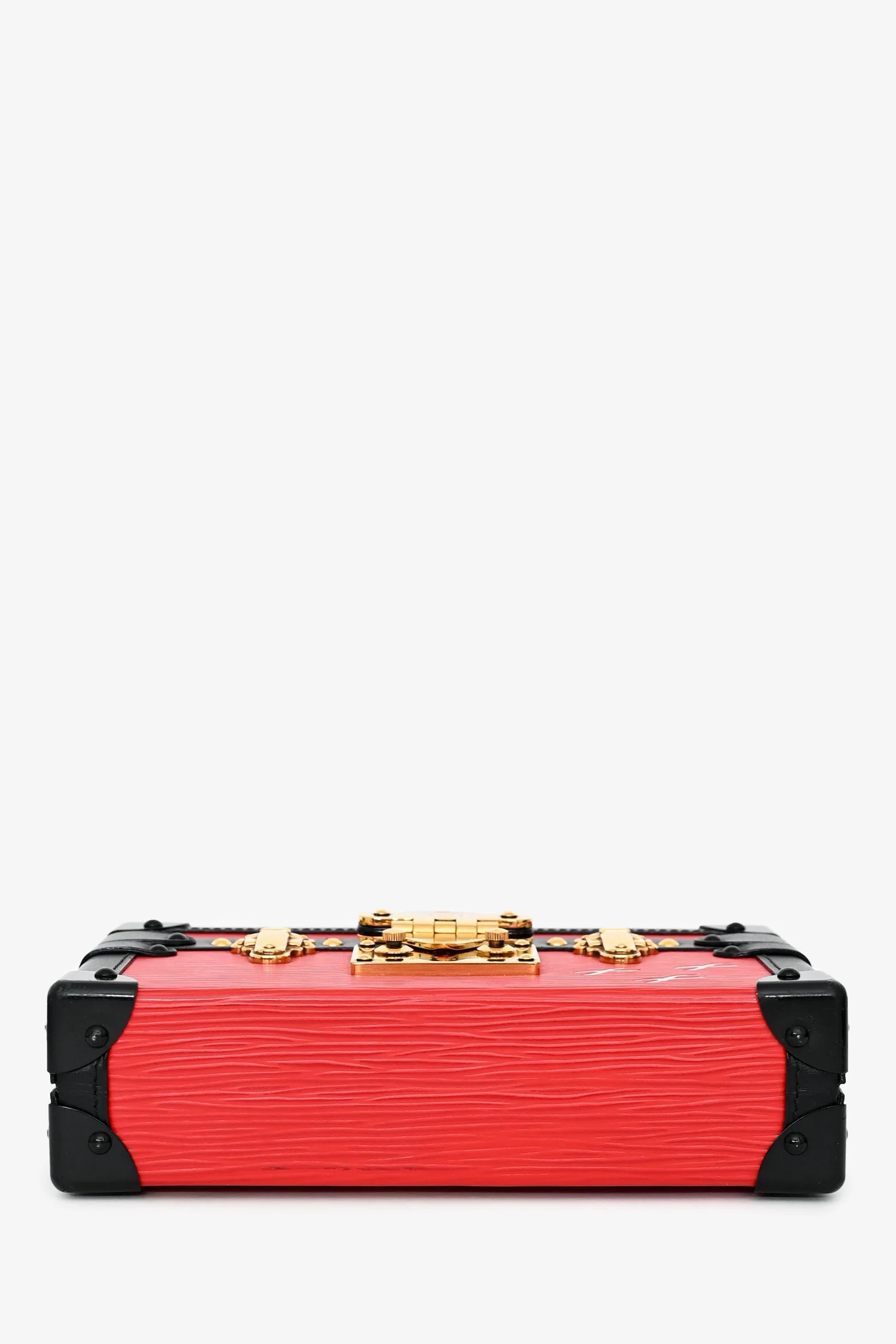 Louis Vuitton Red Epi Leather 'Petit Malle' with Strap - Image 5