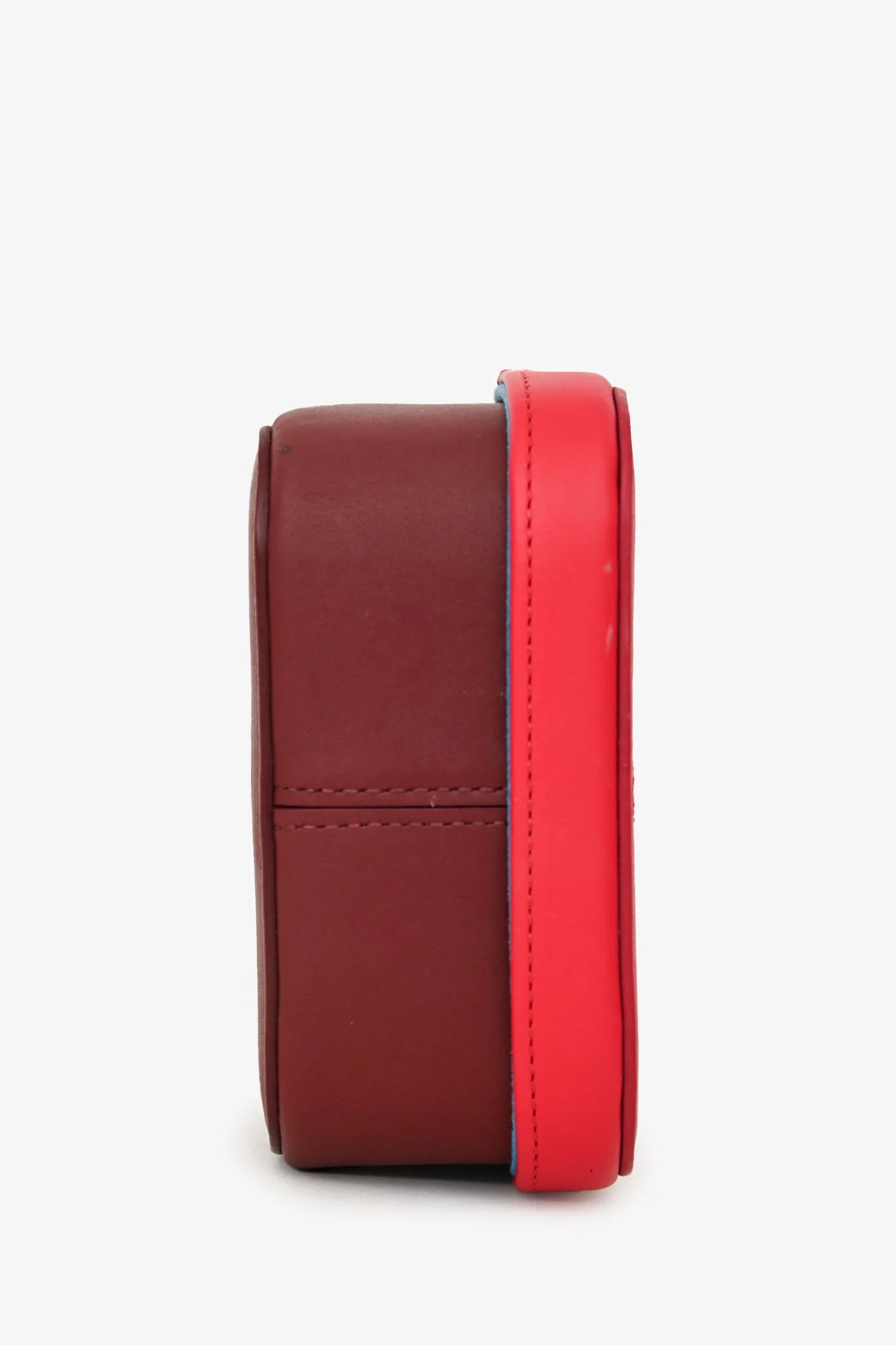 Louis Vuitton Red Leather Boite Clarence MM Jewellery Box - Image 3