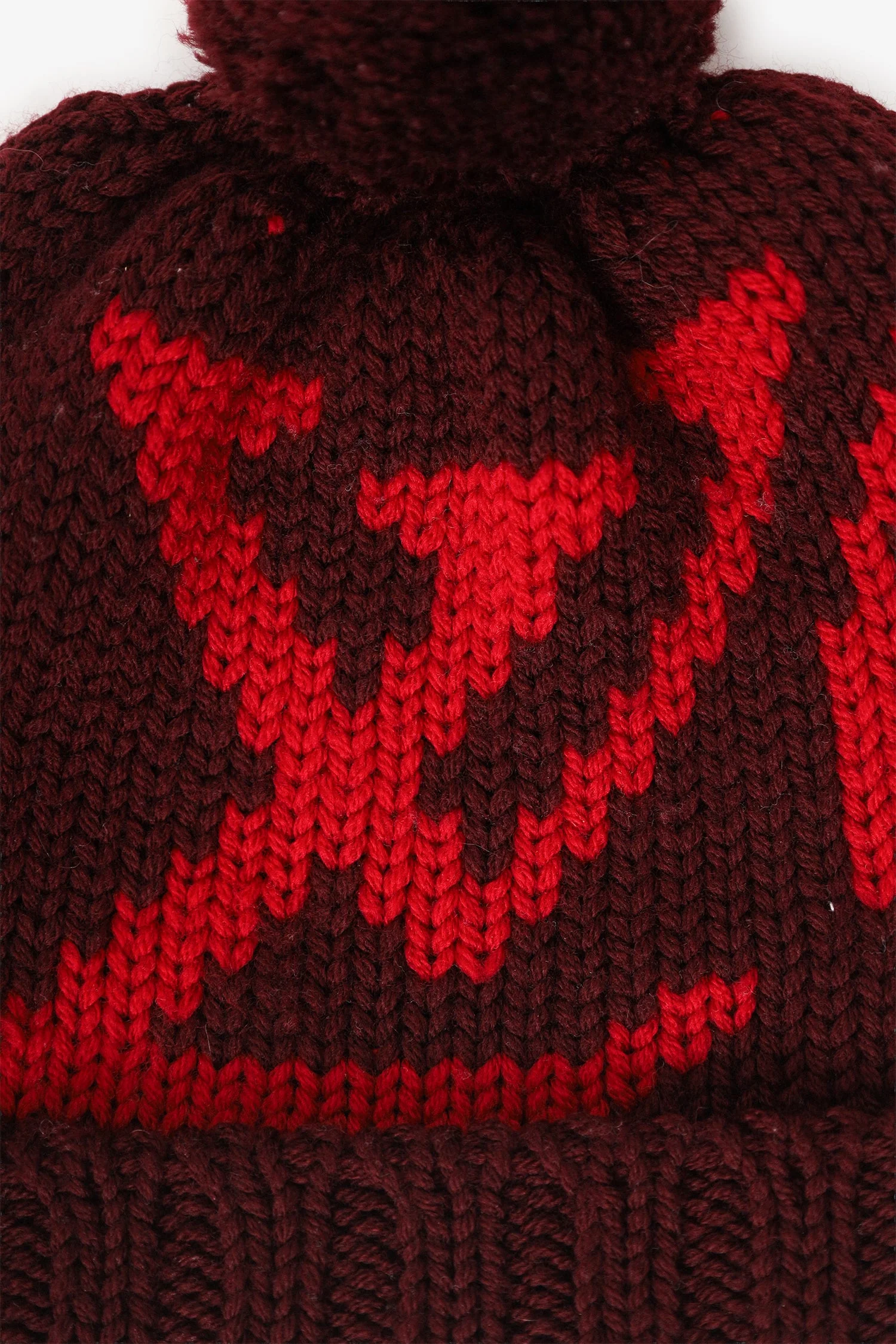 Louis Vuitton Red Monogram Knit Pom Pom Beanie - Image 2