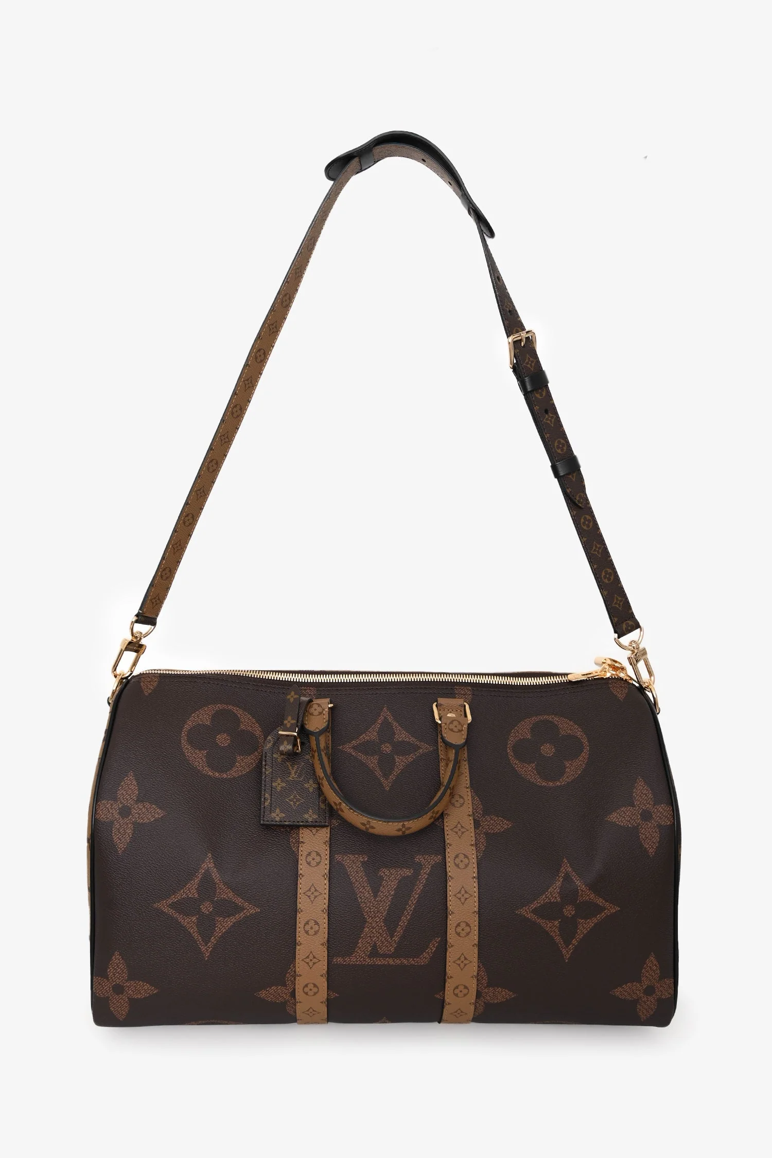 Louis Vuitton Reverse Monogram Keepall Bandoulière 45 with Strap - Image 8