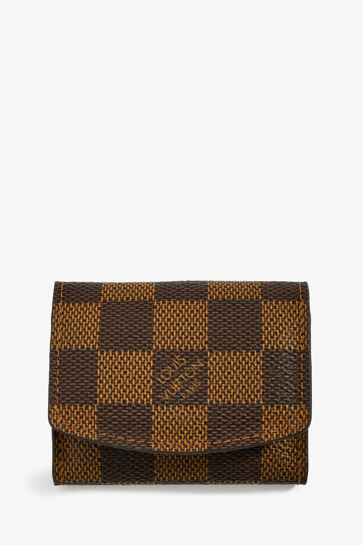 Louis Vuitton Silver Tone 'Boutons De Manchette Digit' Cufflinks With Damier Case - Image 4