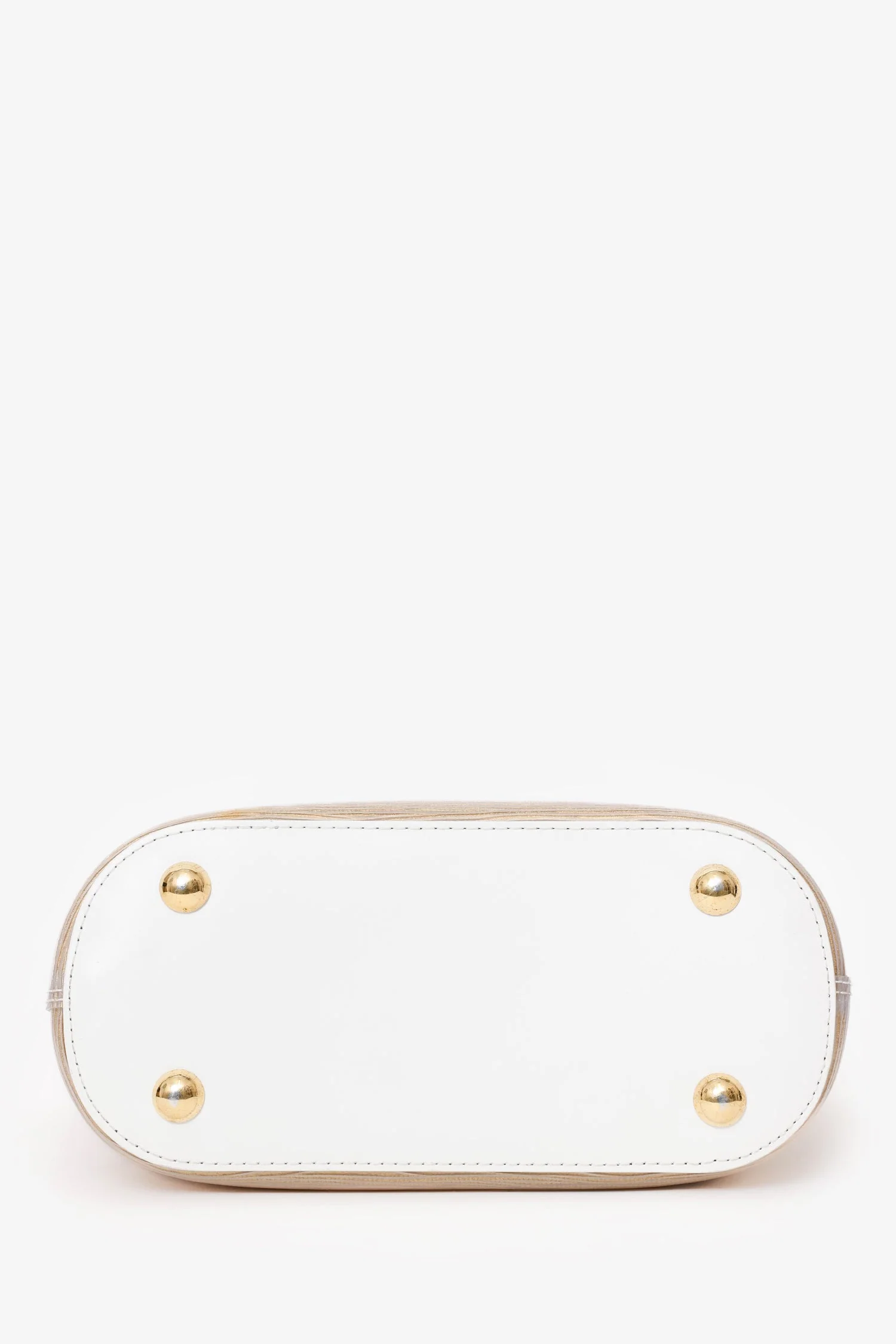 Louis Vuitton Vintage Beige/White Terry Cloth Mini Lagoon Tote Bag - Image 5