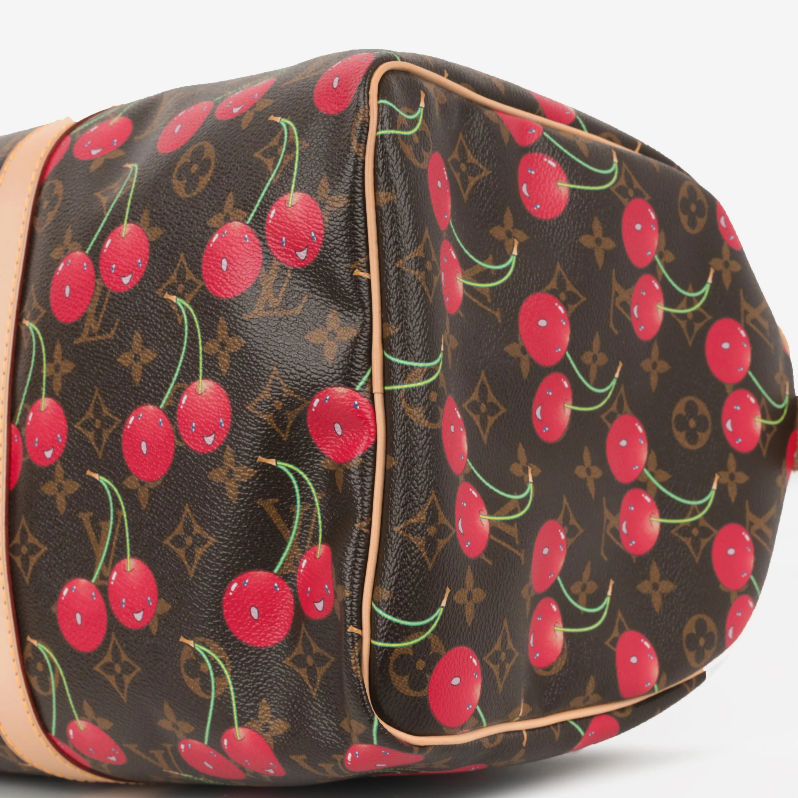 Vintage Louis Vuitton x TM Keepall Bandoulière 45 - Cerises Monogram | Gold Hardware - Image 3