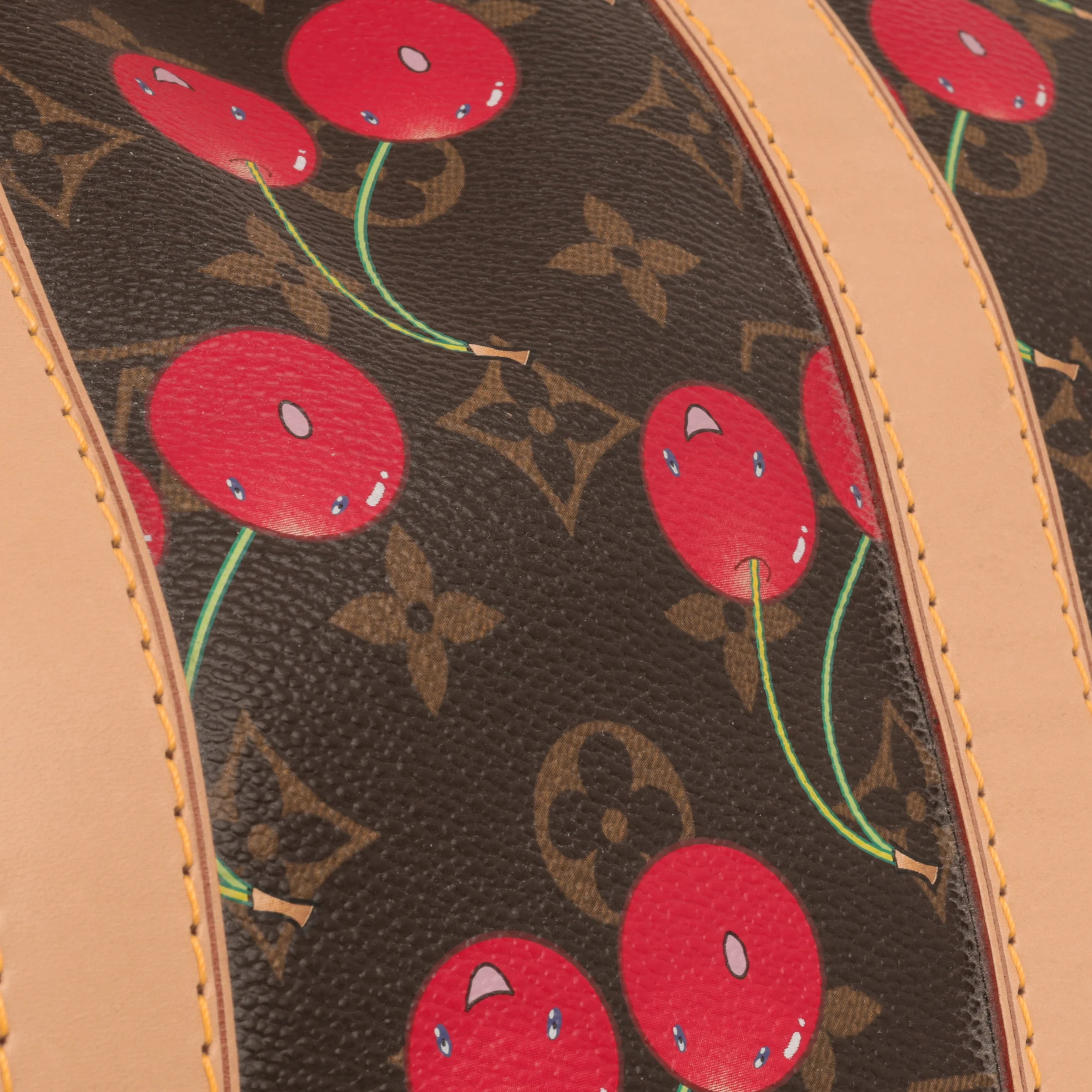 Vintage Louis Vuitton x TM Keepall Bandoulière 45 - Cerises Monogram | Gold Hardware - Image 7
