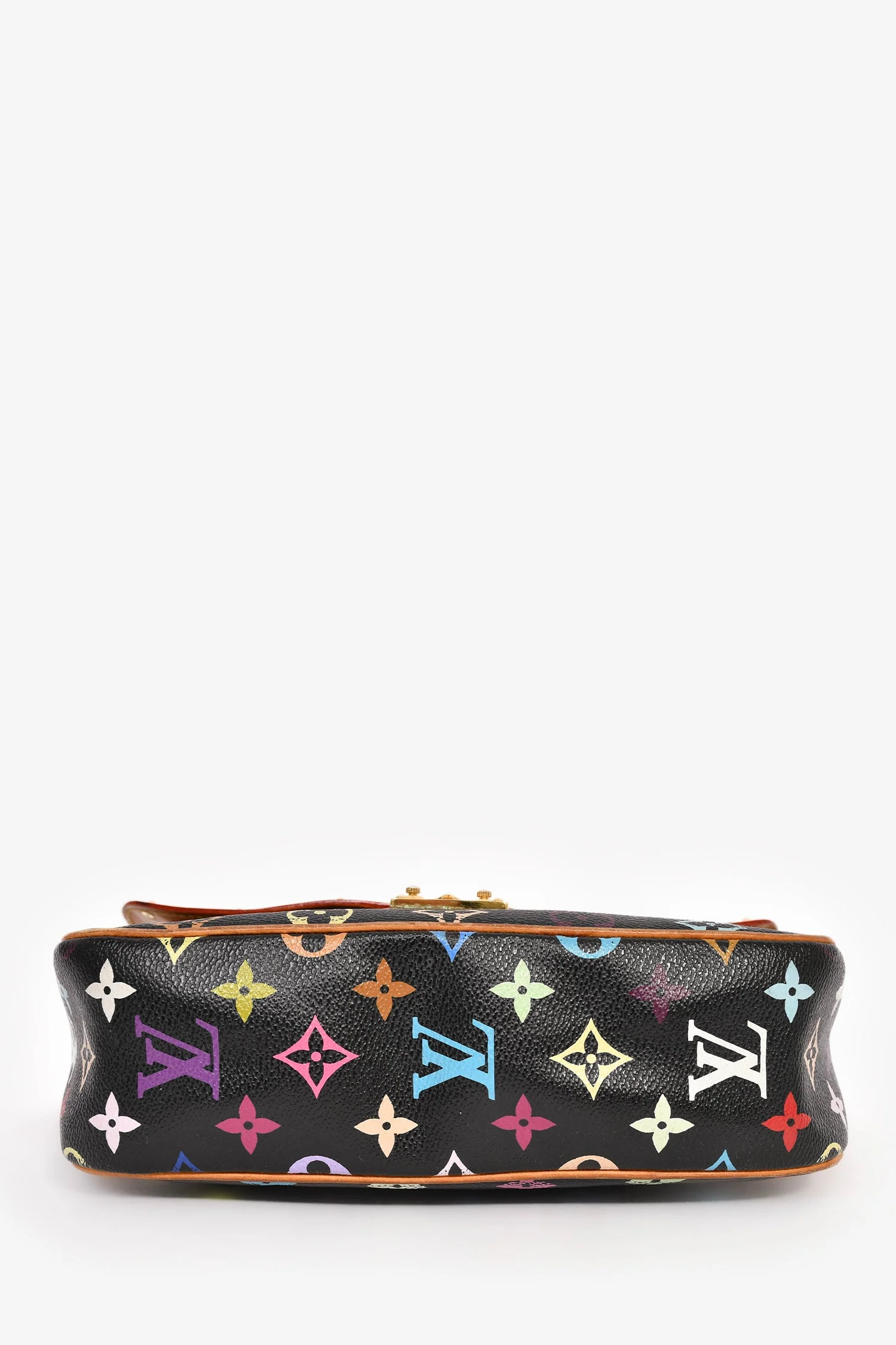 Louis Vuitton x Takashi Murakami Black Multicolour Monogram 'Sologne' Crossbody Bag - Image 5