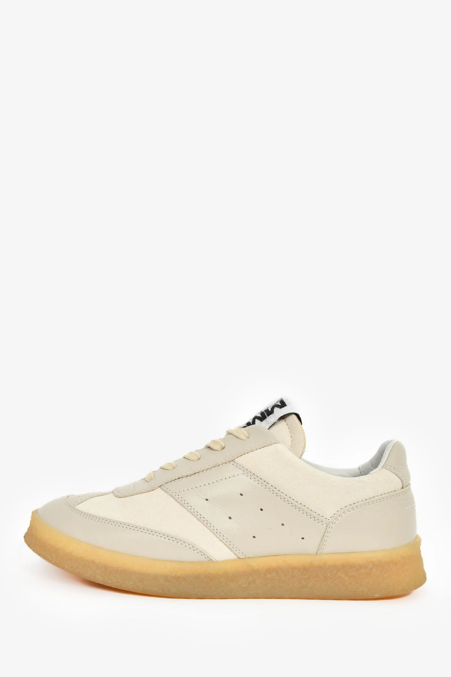 Maison Margiela MM6 Beige Suede/Leather Sneakers Size 35.5 - Image 4