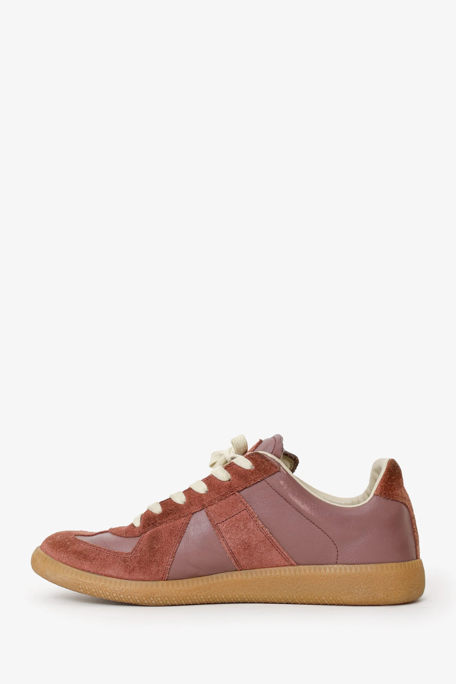 Maison Margiela Pink Suede/Leather 'Replica' Sneakers Size 40 - Image 5