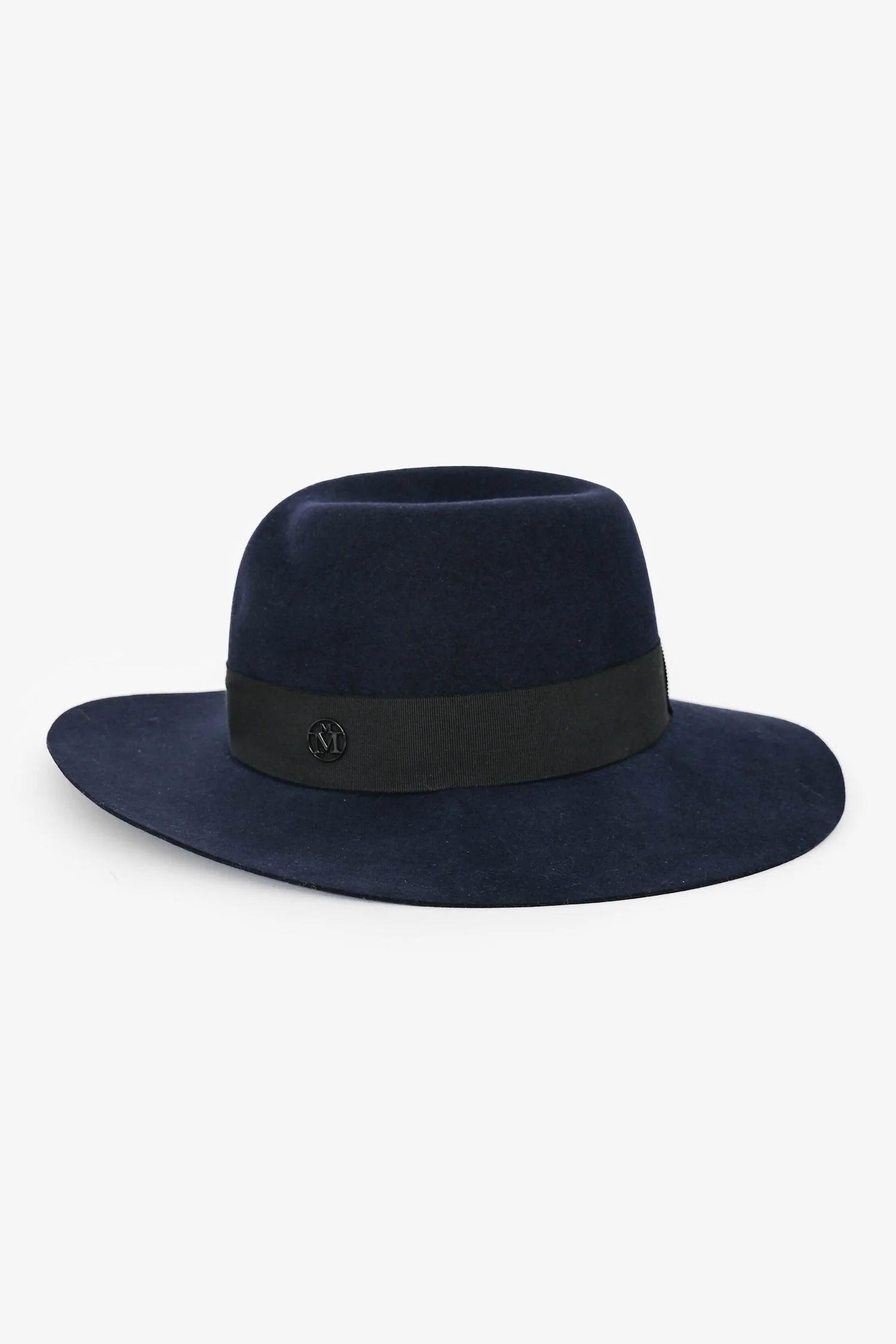 Maison Michel Navy Fedora Hats Size M - Image 2