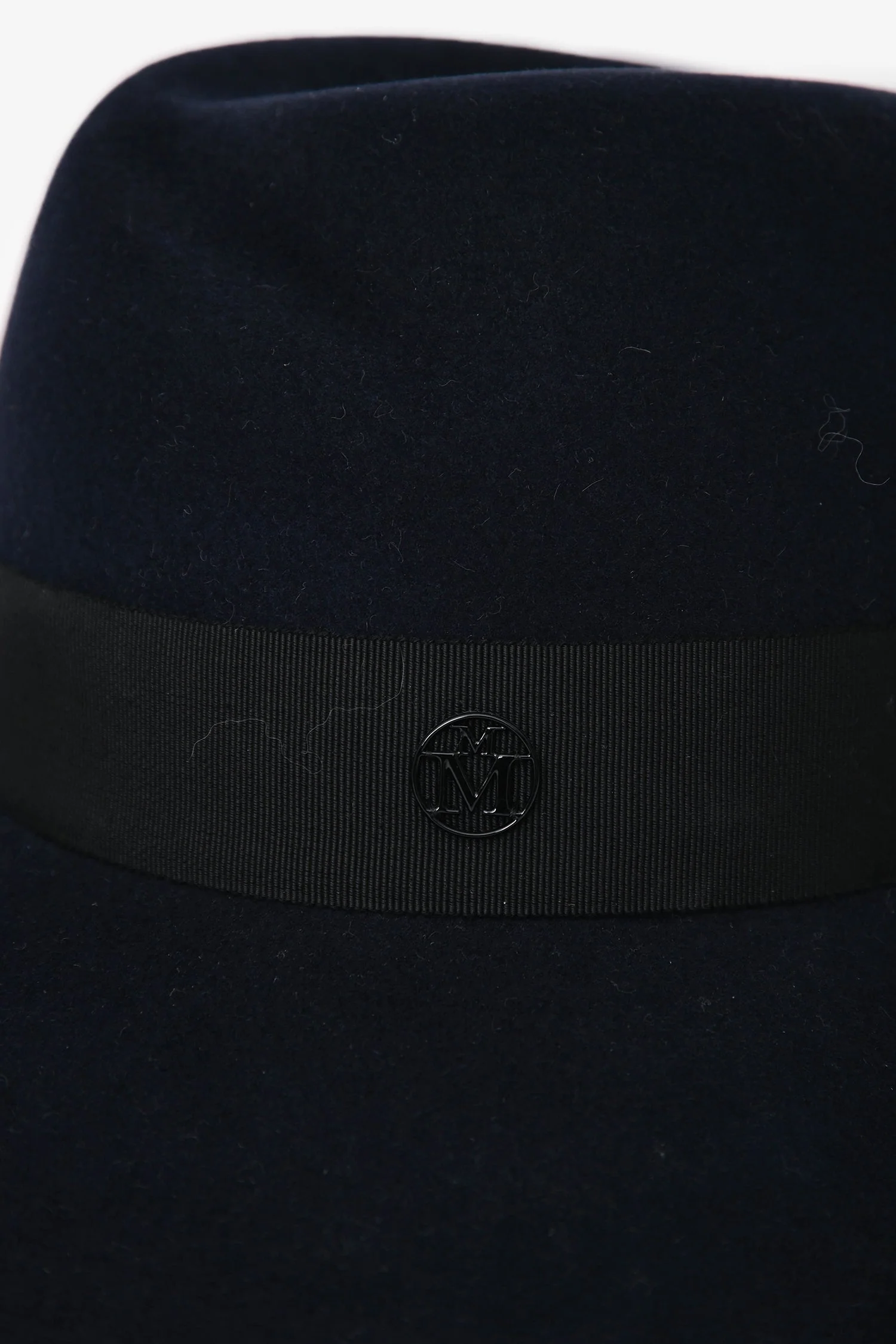 Maison Michel Navy Felt Fedora Hats Size M - Image 2