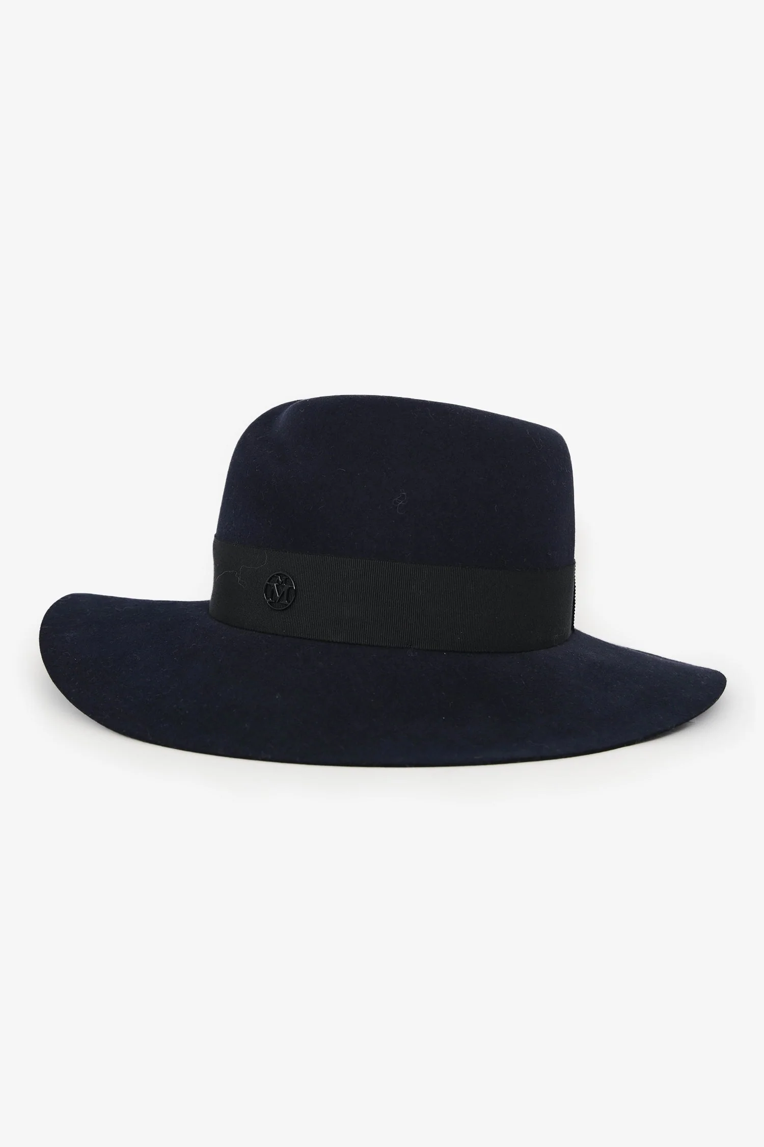 Maison Michel Navy Felt Fedora Hats Size M - Image 3