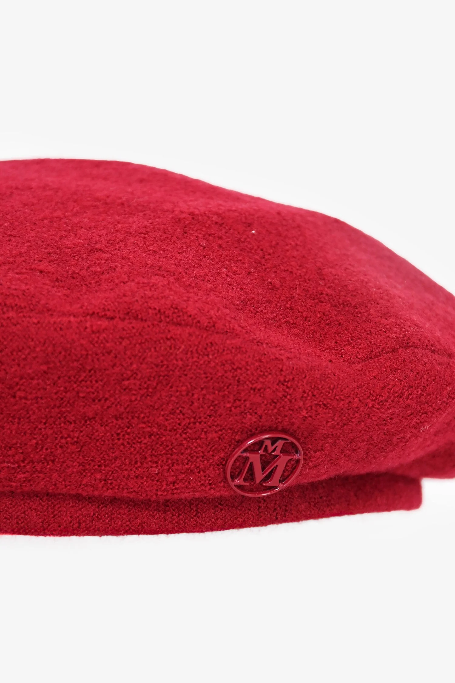 Maison Michel Red 'New Billy' Beret Hat Size M - Image 2