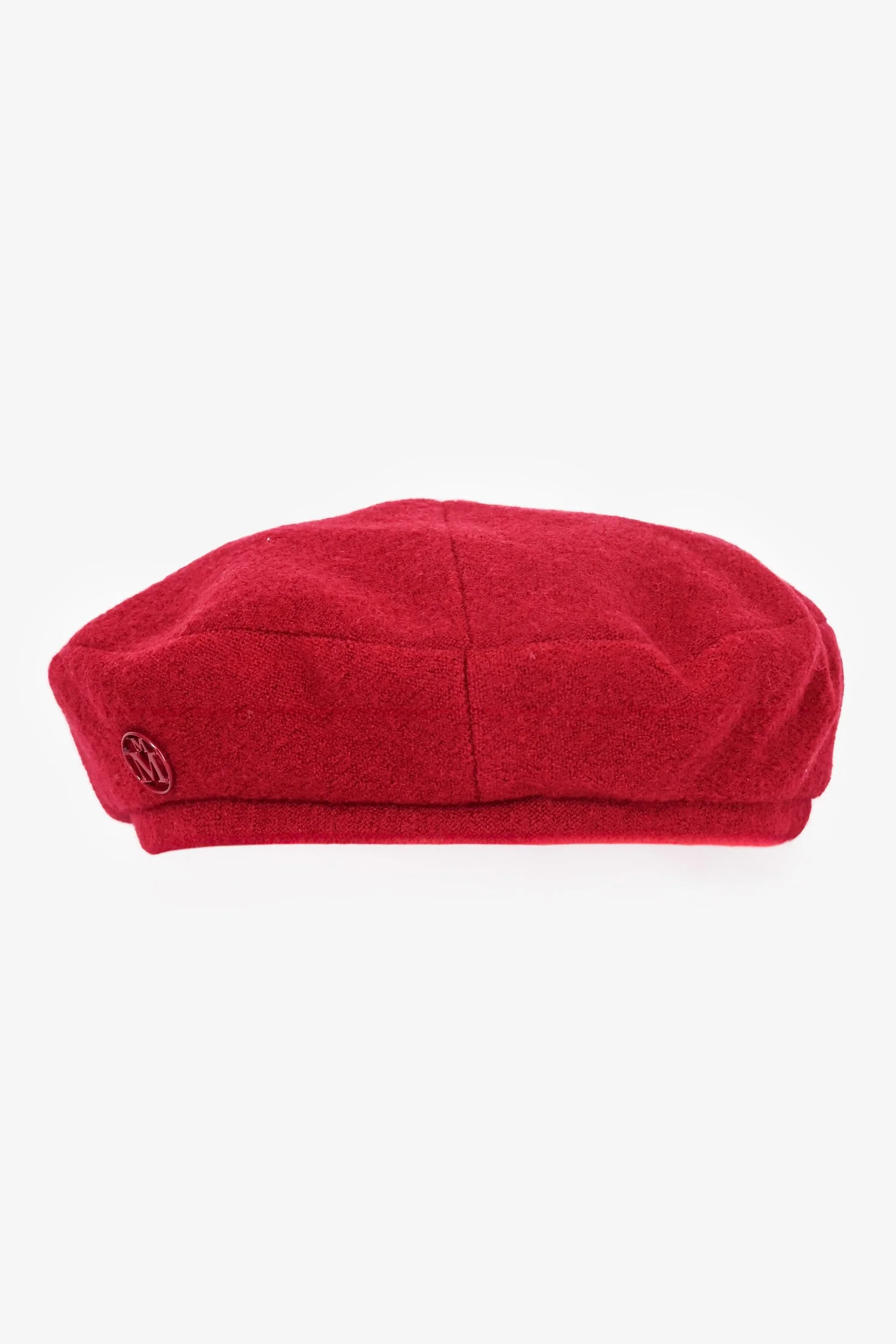 Maison Michel Red 'New Billy' Beret Hat Size M - Image 3