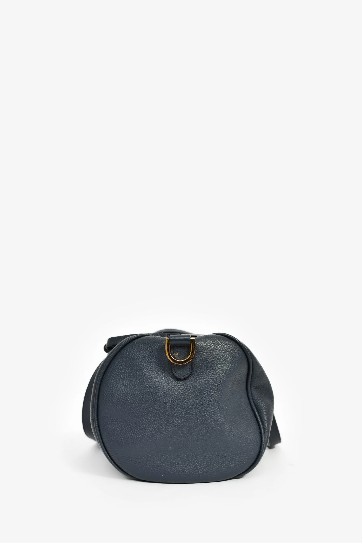 Mansur Gavriel 2012 Blue Pebble Leather Mini Duffle Bag - Image 3