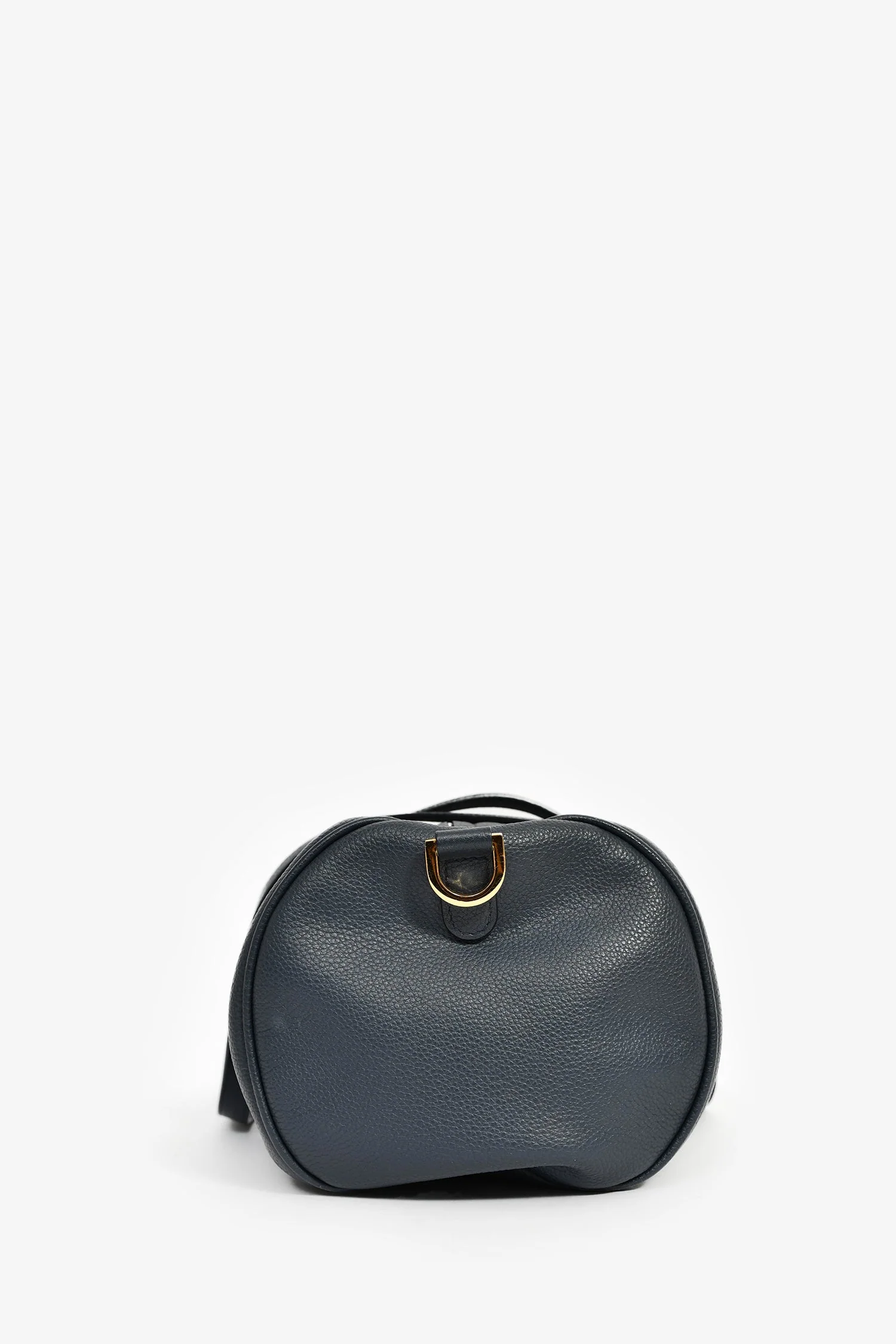 Mansur Gavriel 2012 Blue Pebble Leather Mini Duffle Bag - Image 4