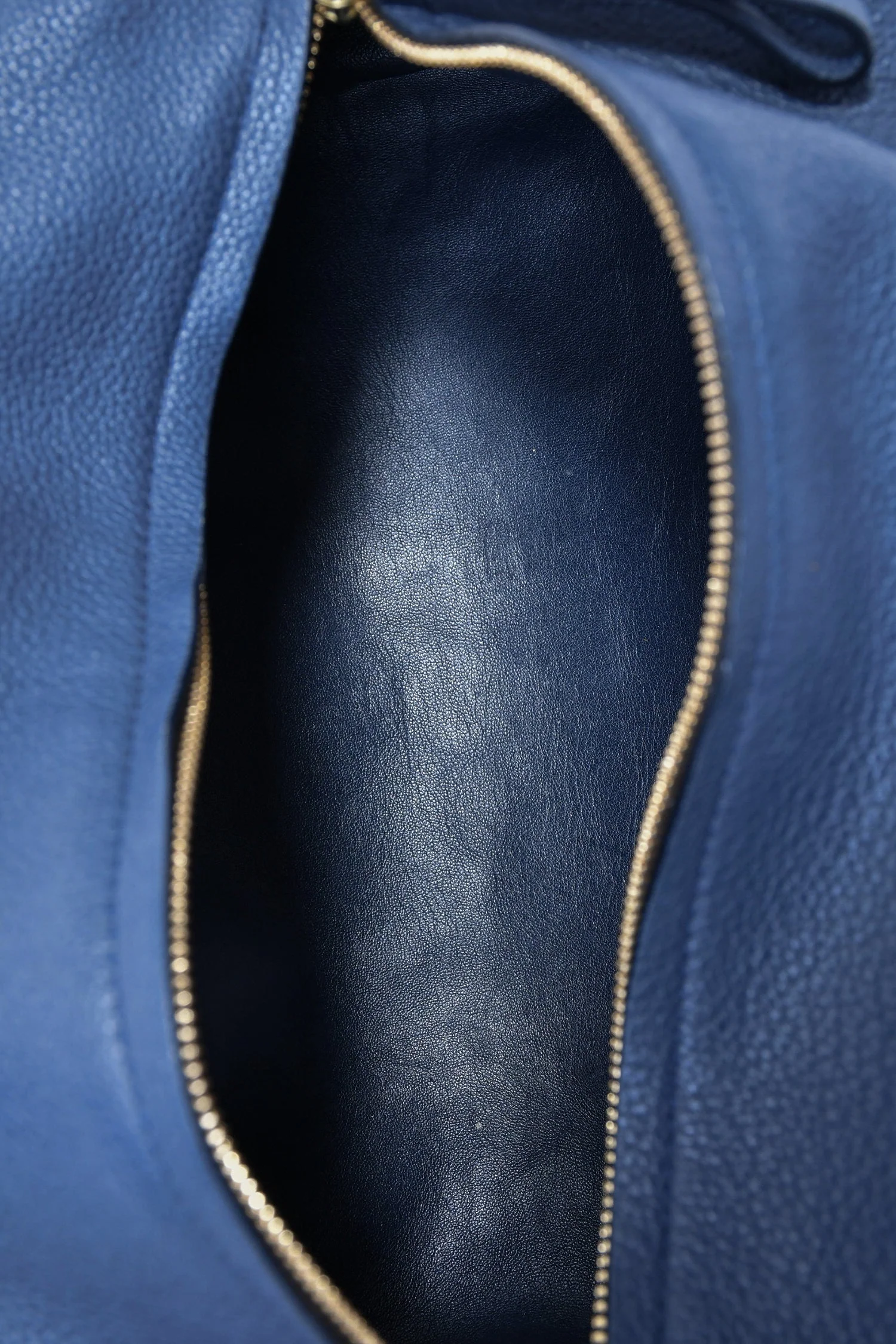 Mansur Gavriel 2012 Blue Pebble Leather Mini Duffle Bag - Image 5