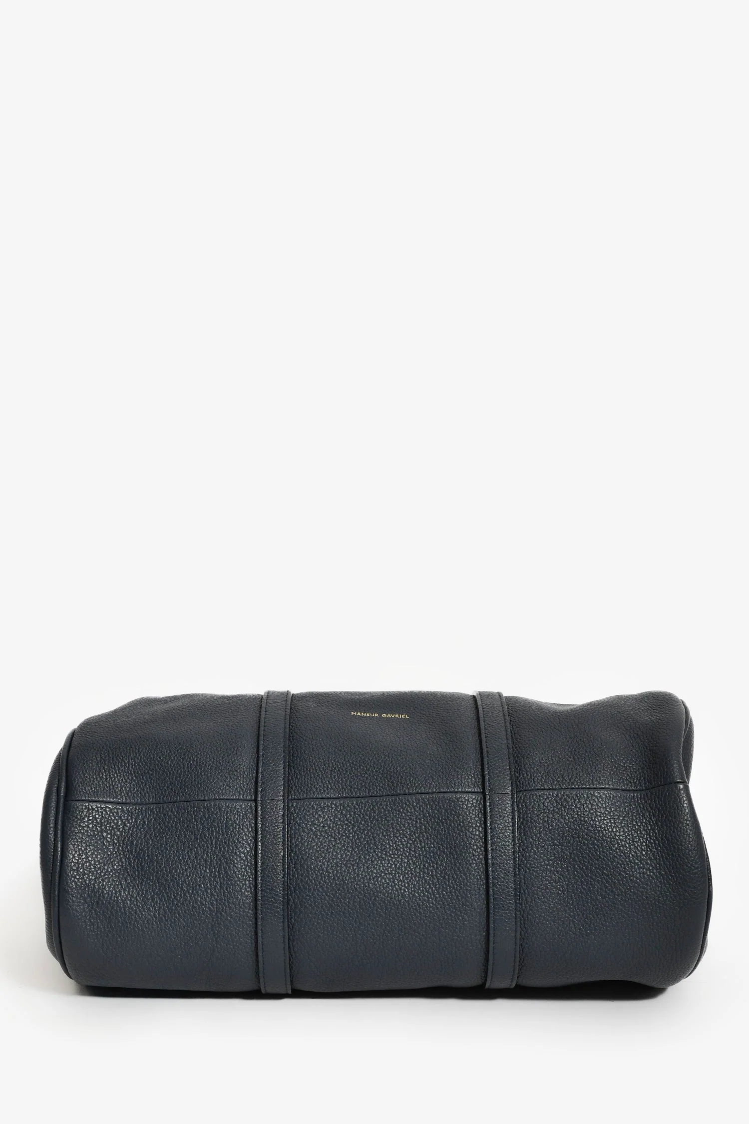 Mansur Gavriel 2012 Blue Pebble Leather Mini Duffle Bag - Image 6