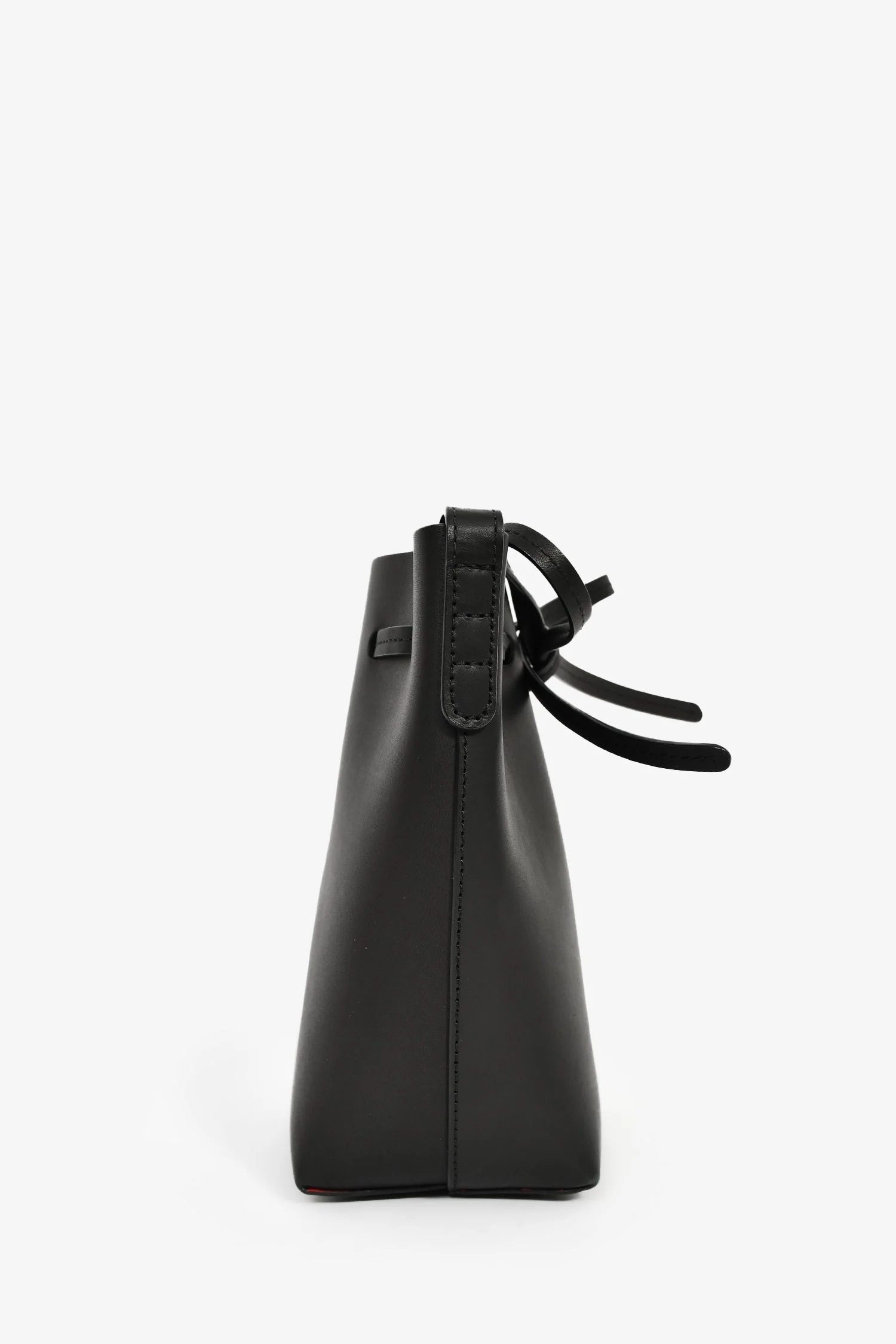 Mansur Gavriel Black Leather Mini Bucket Bag - Image 3