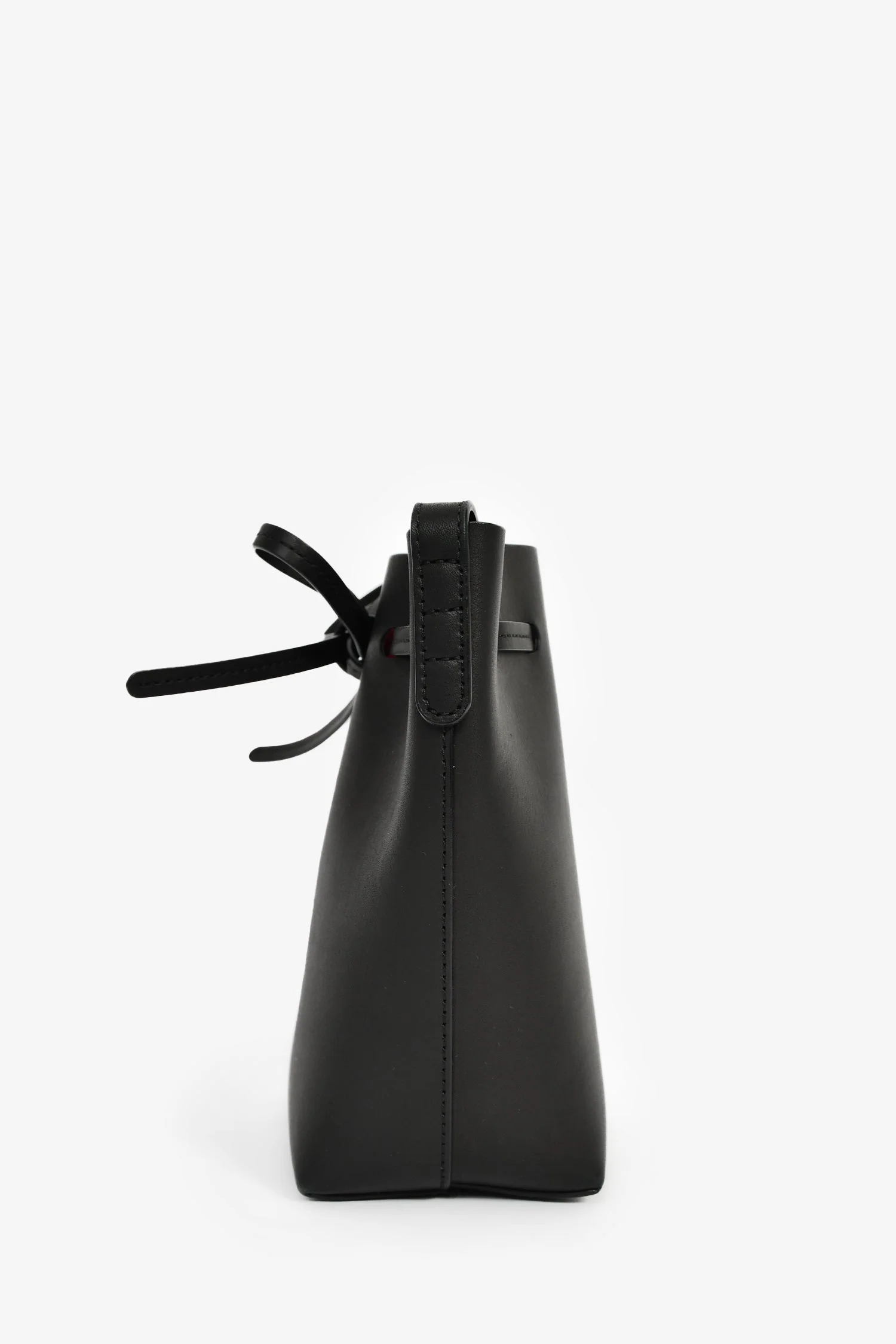 Mansur Gavriel Black Leather Mini Bucket Bag - Image 4