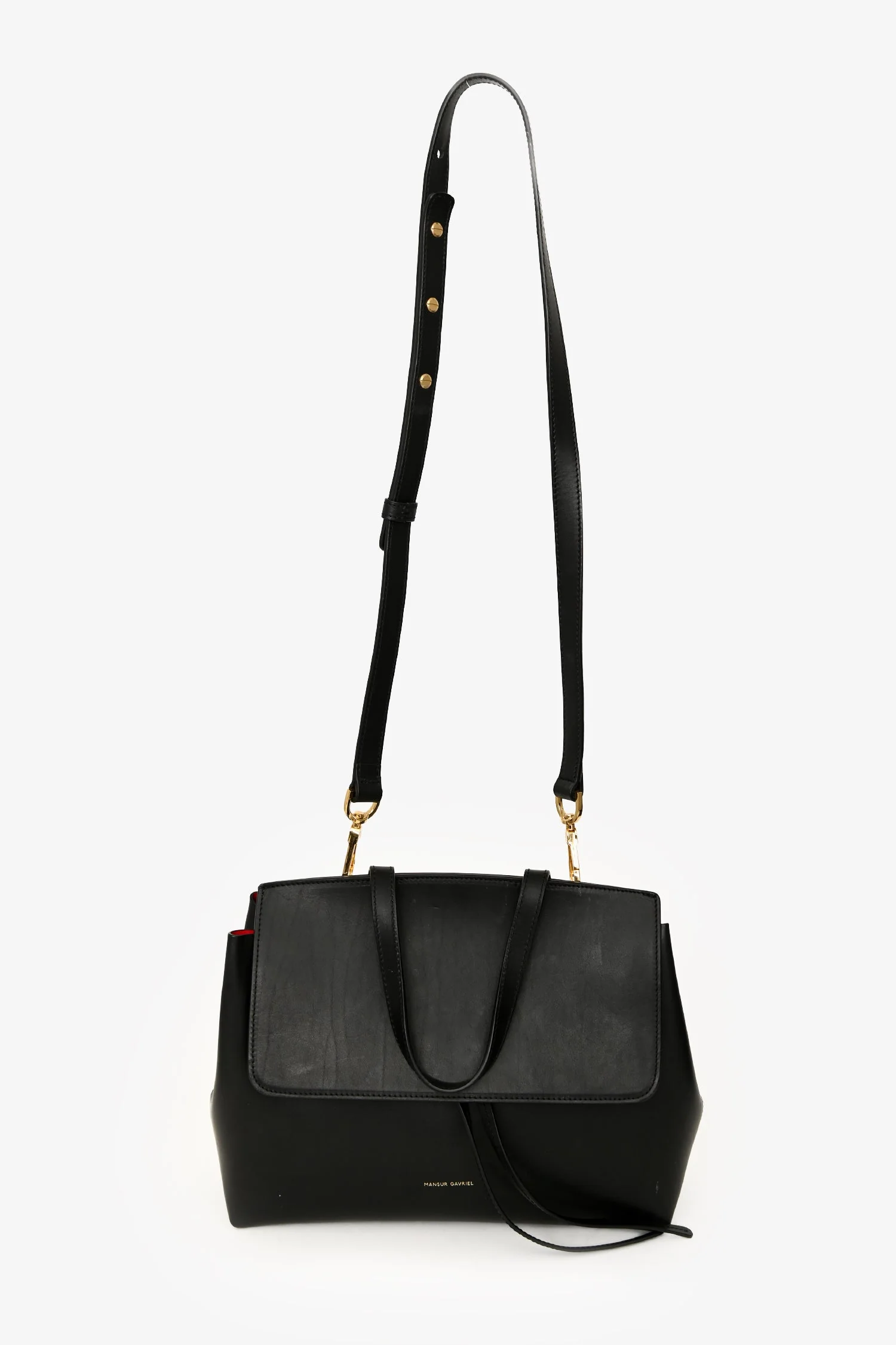 Mansur Gavriel Black Leather Shoulder Bag - Image 7