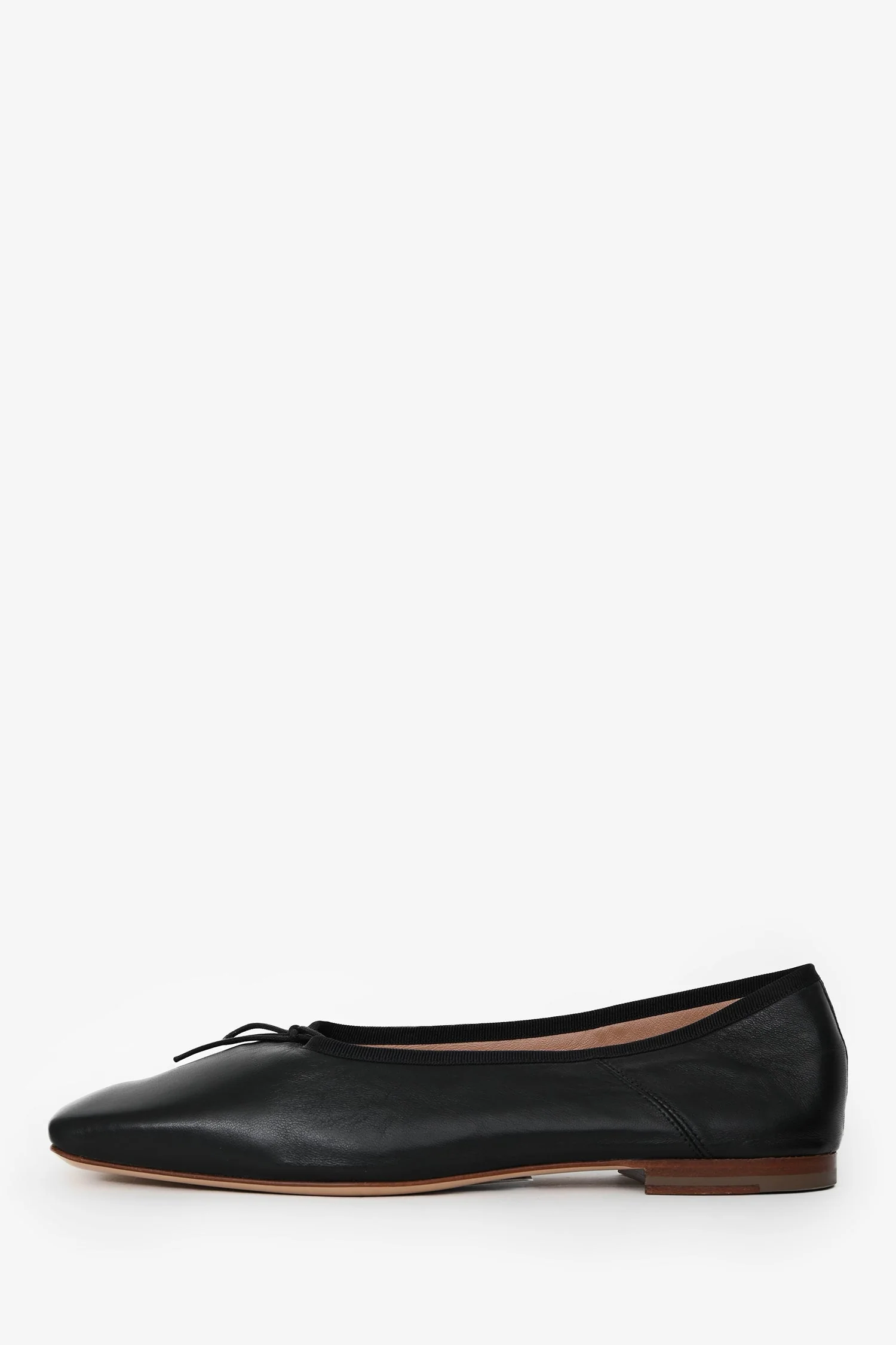 Mansur Gavriel Black Leather Square Toe Ballerina Flats Size 40 - Image 5