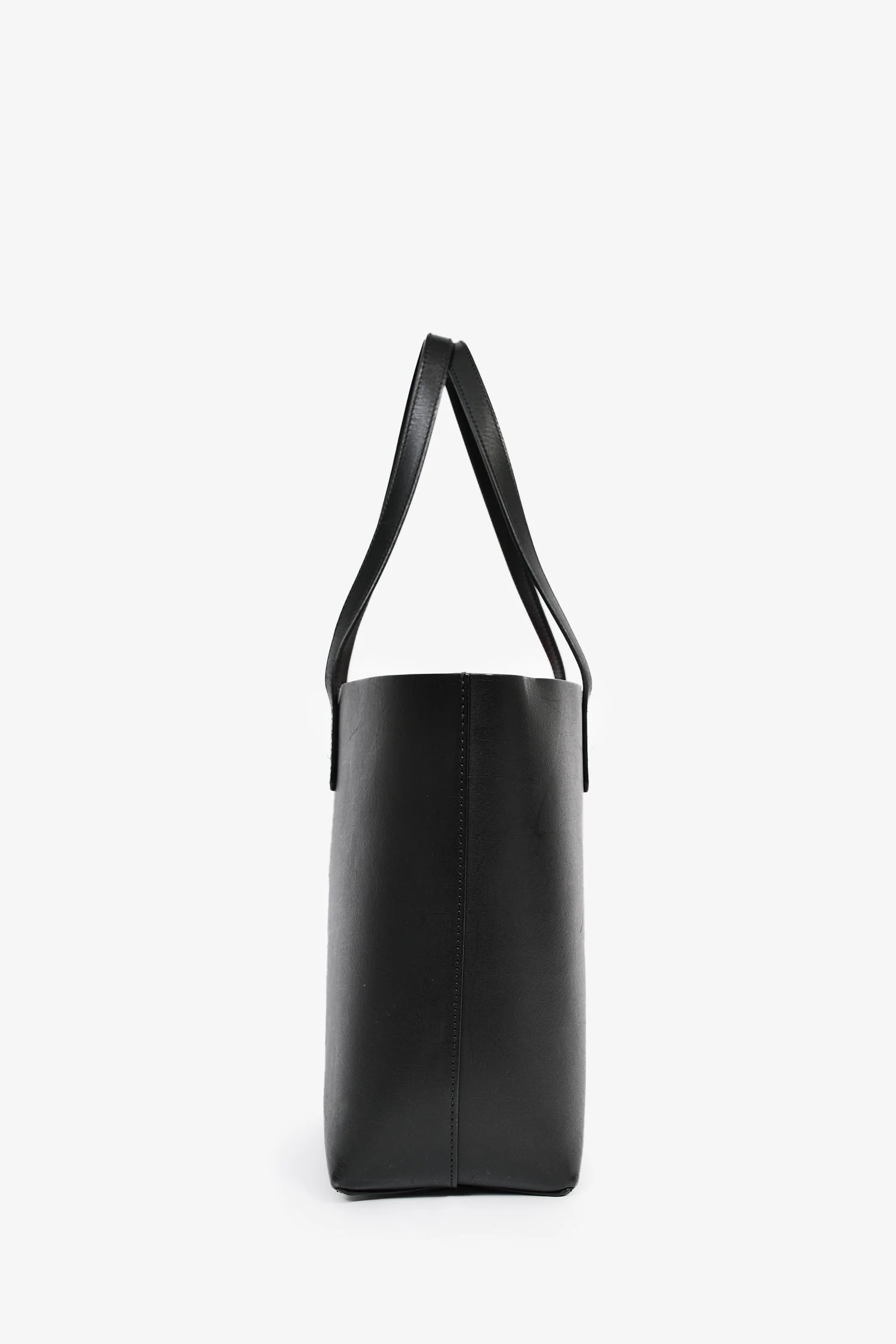 Mansur Gavriel Black/Red Leather Tote Bag - Image 4