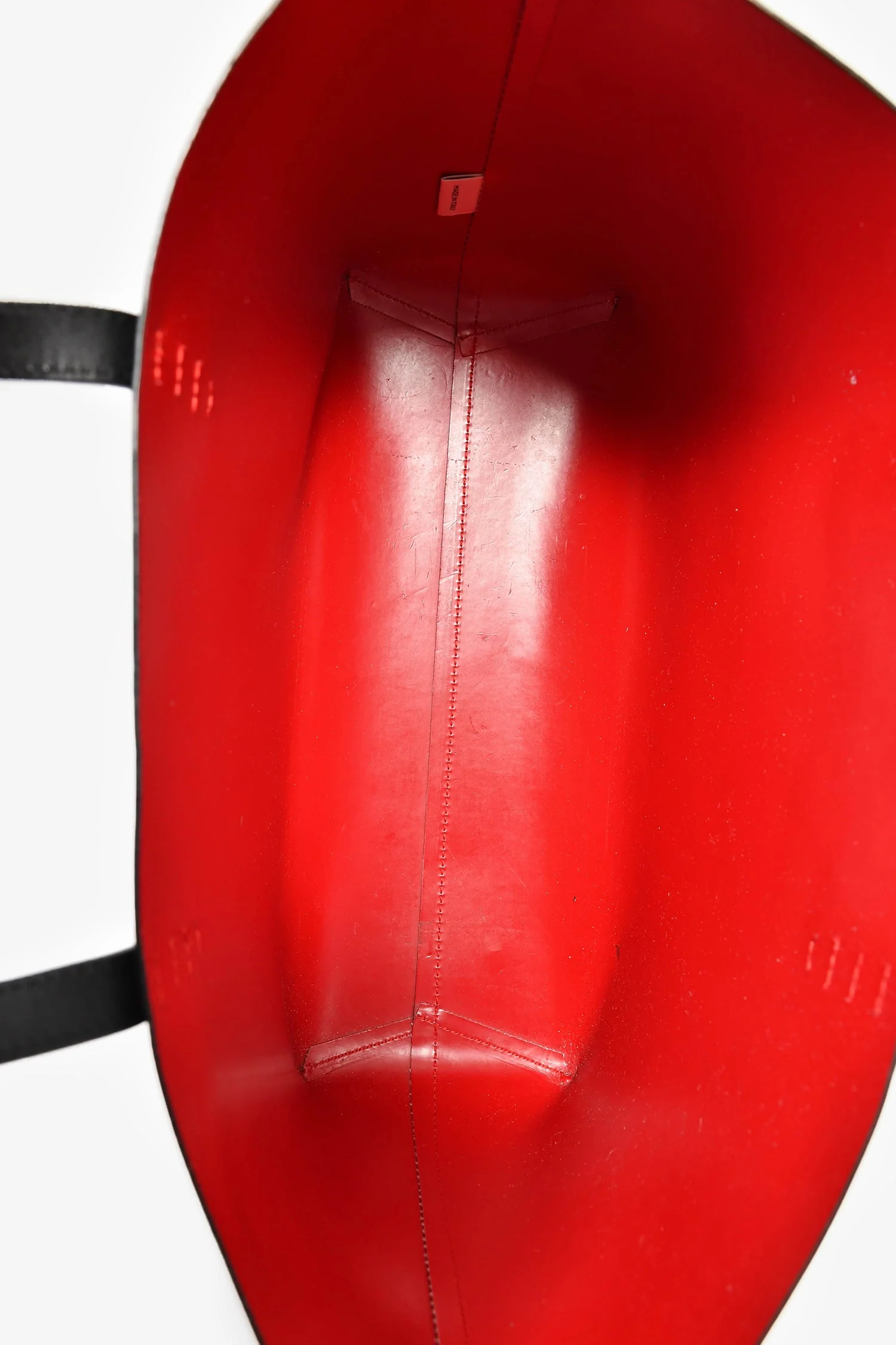 Mansur Gavriel Black/Red Leather Tote Bag - Image 6