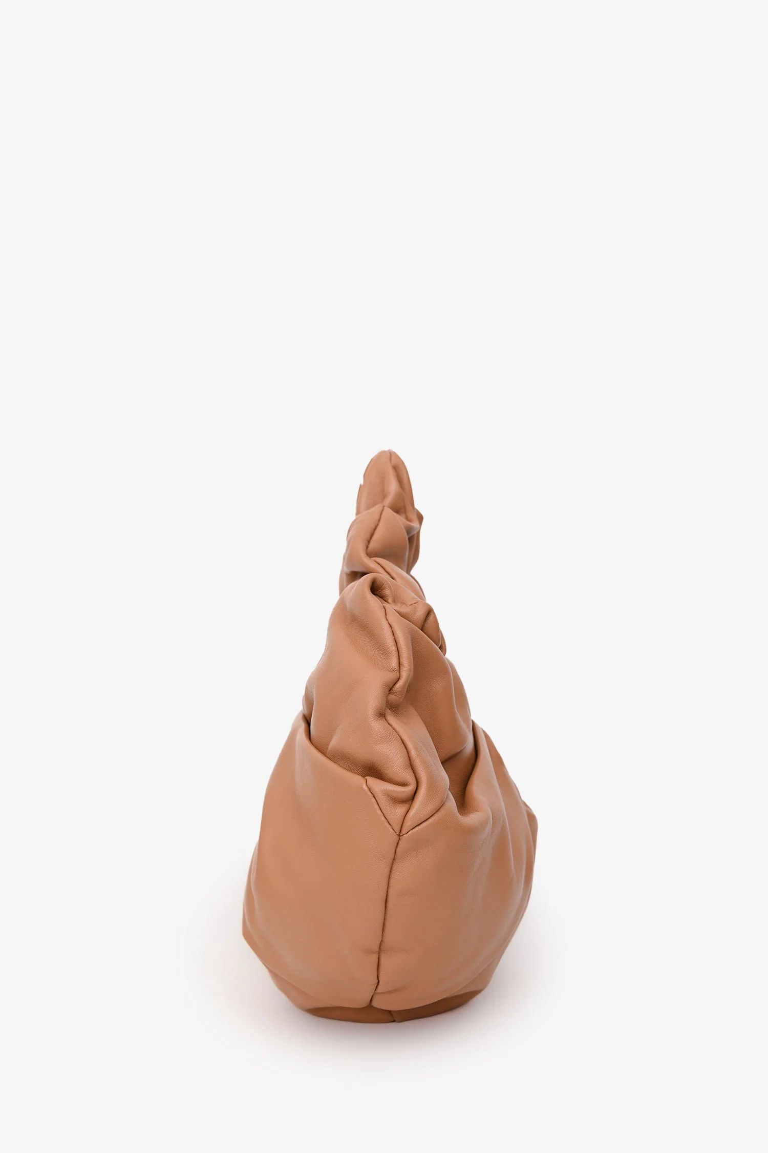Mansur Gavriel Brown Leather Scrunchie Hobo Bag - Image 3