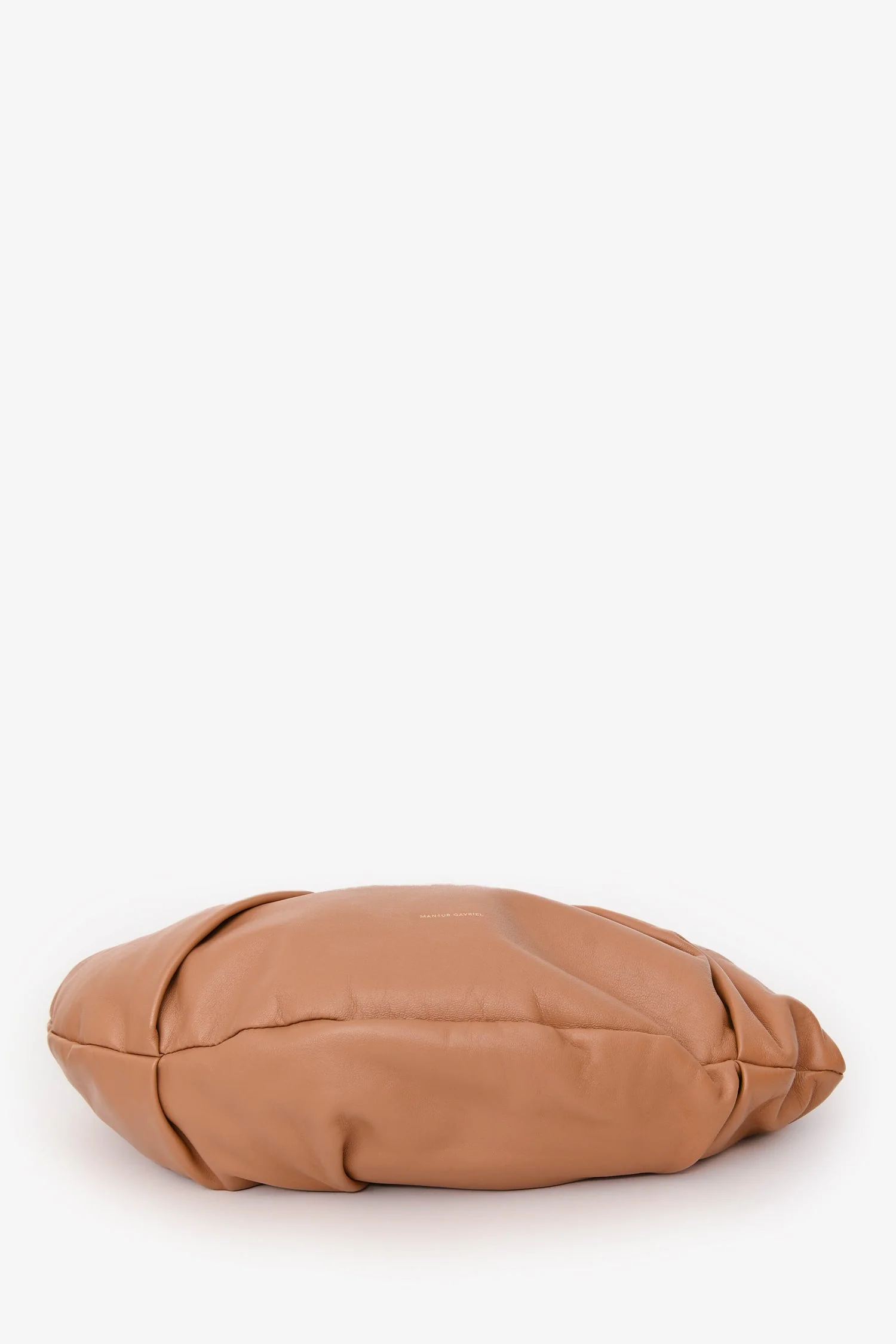 Mansur Gavriel Brown Leather Scrunchie Hobo Bag - Image 5
