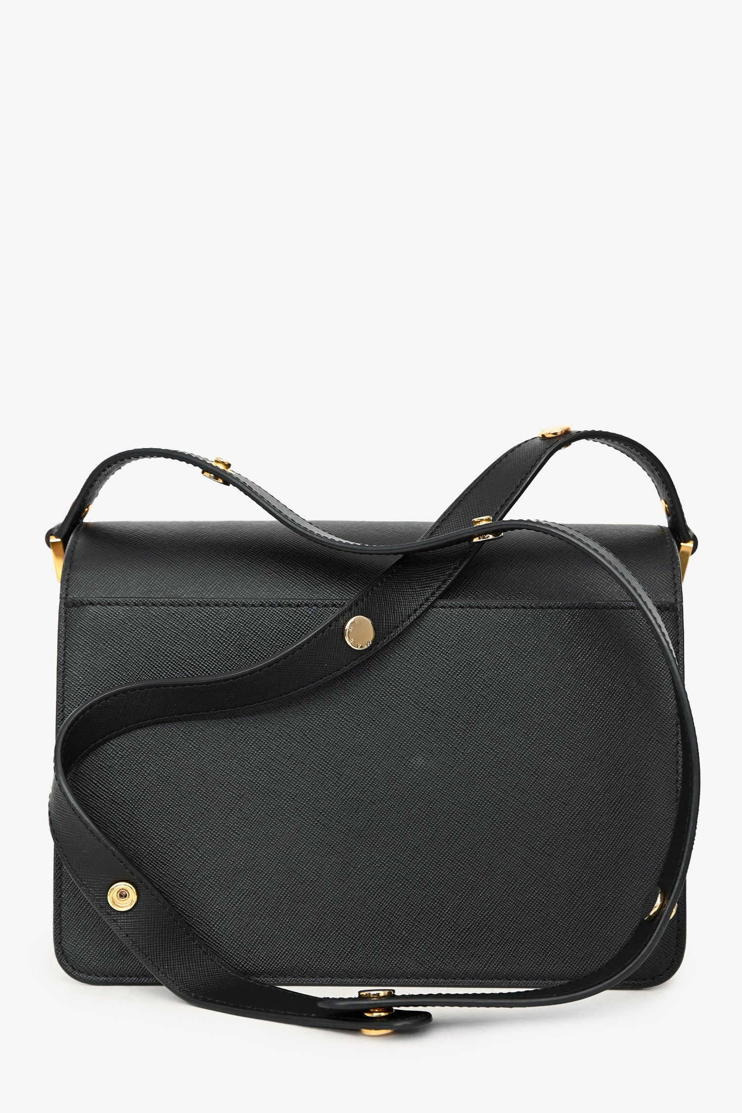 Marni Black Saffiano Leather Medium Trunk Crossbody Bag - Image 2