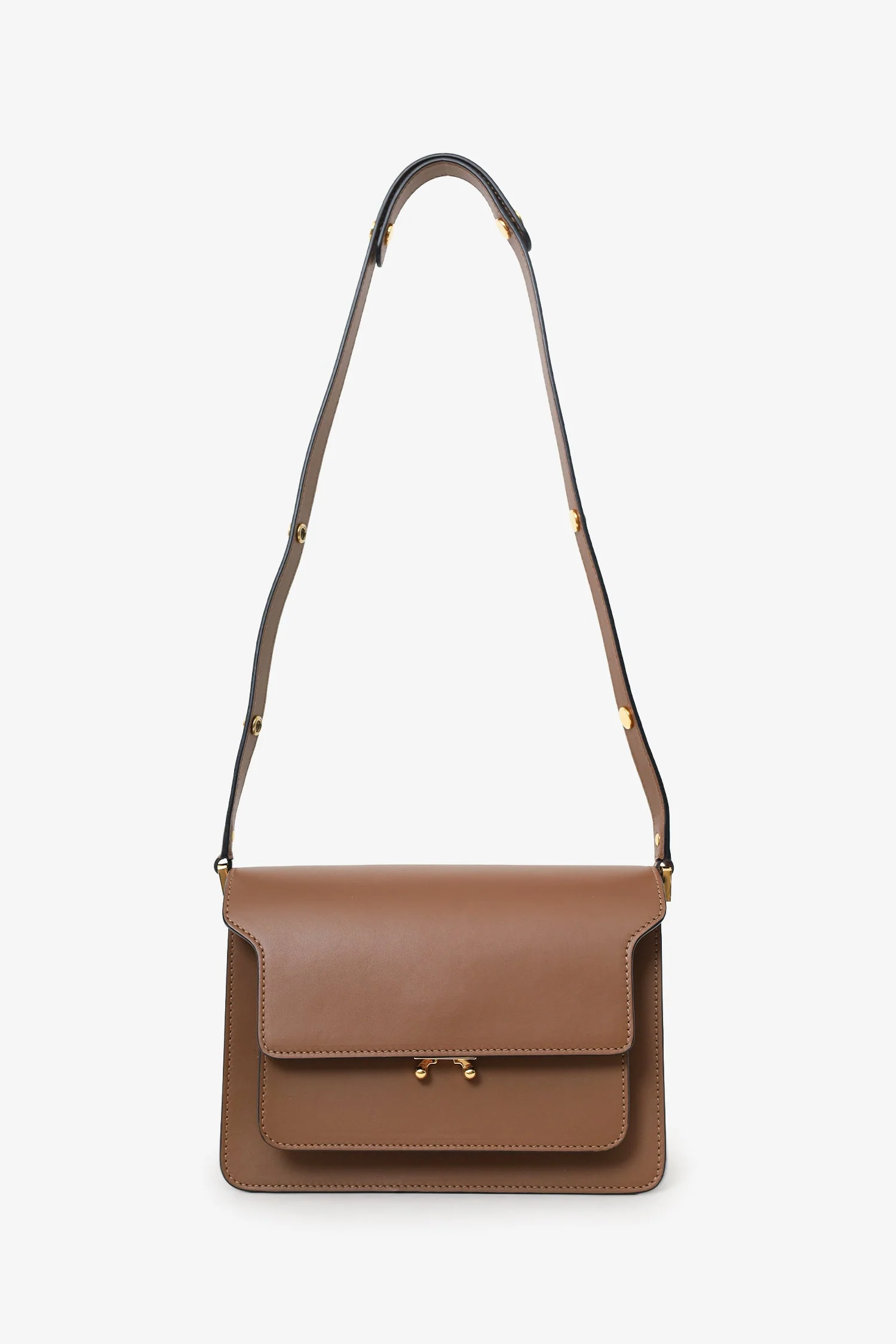 Marni Brown Leather Medium Trunk Shoulder Bag - Image 6