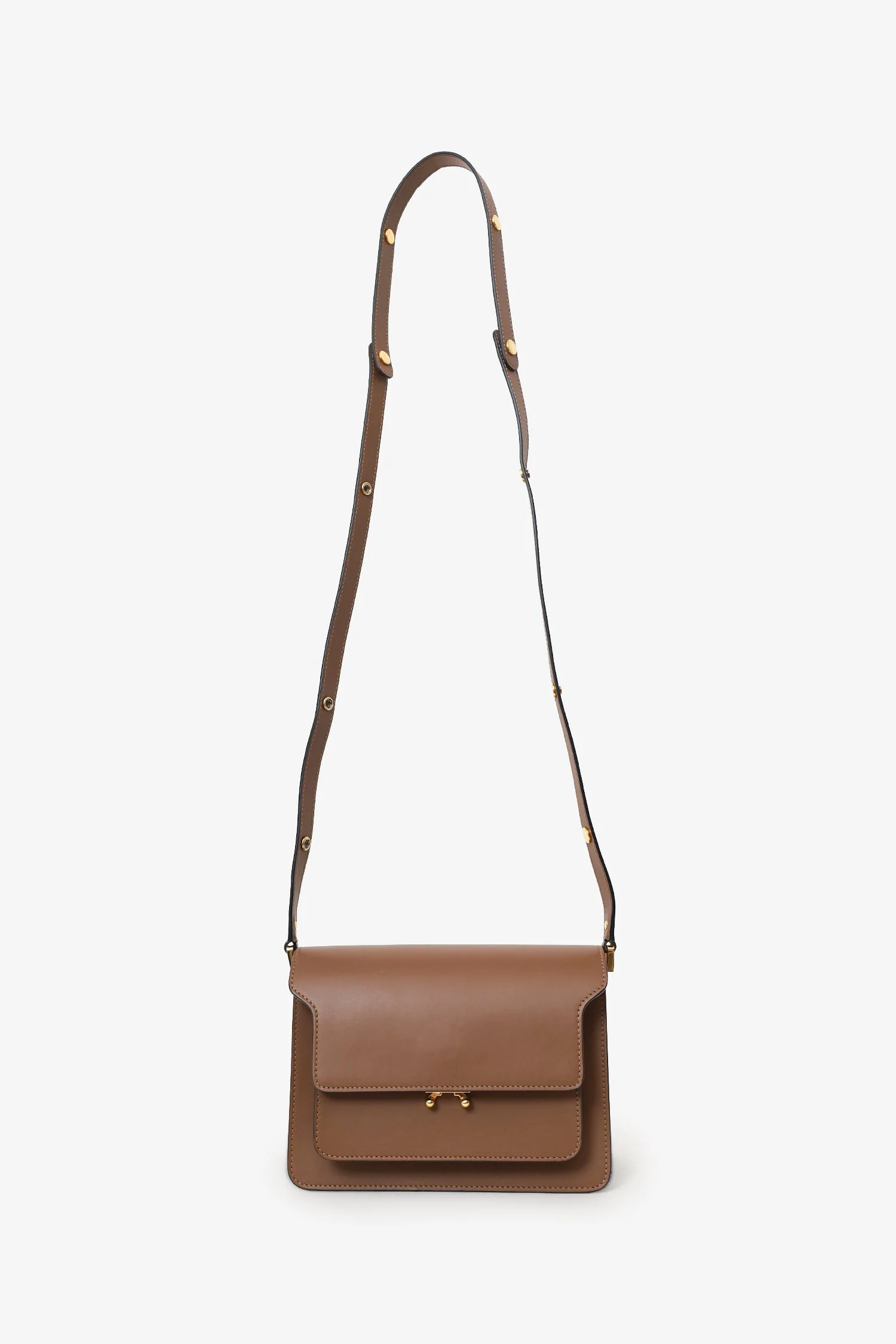 Marni Brown Leather Medium Trunk Shoulder Bag - Image 7