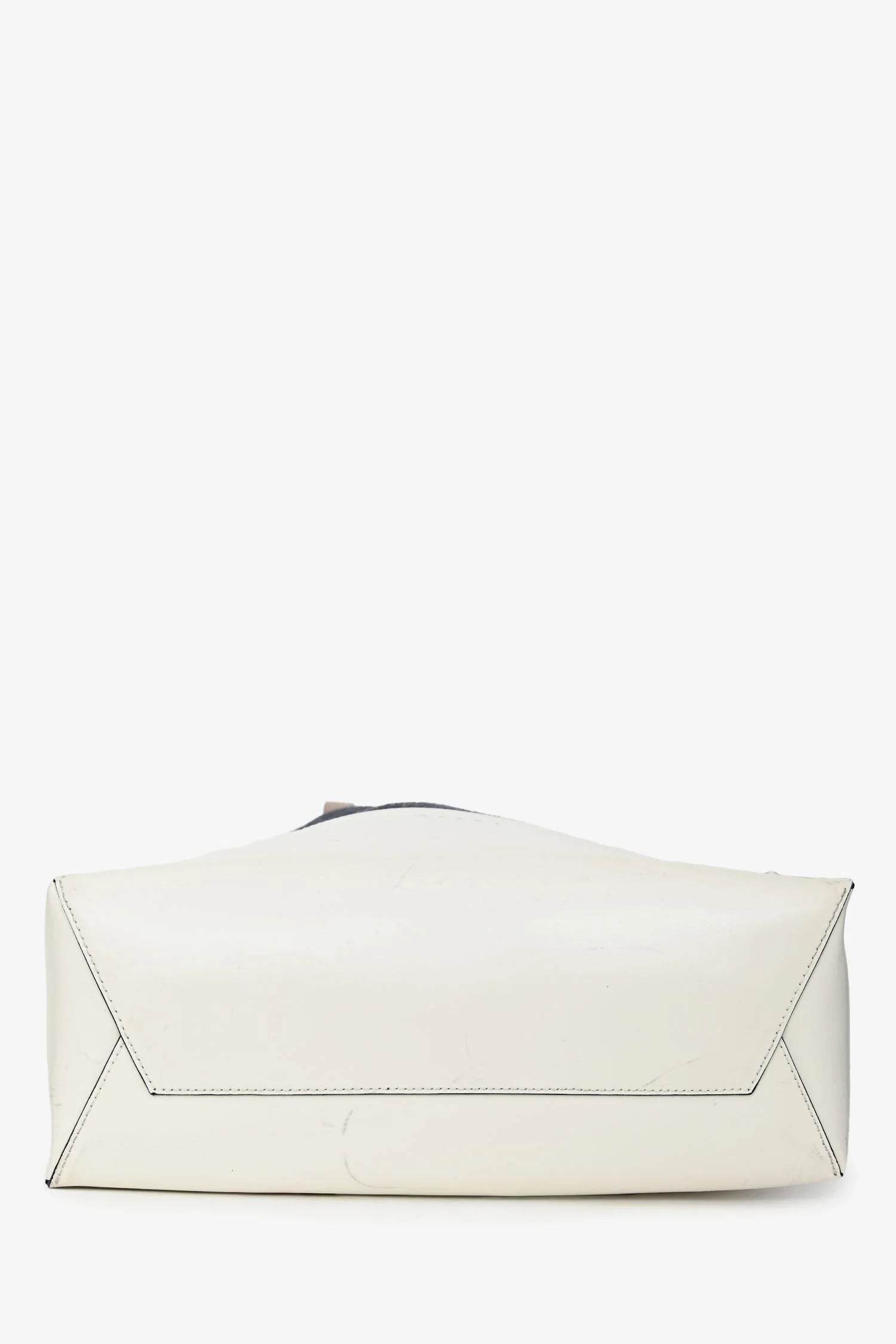 Marni Grey Felt White Leather Tote - Image 5