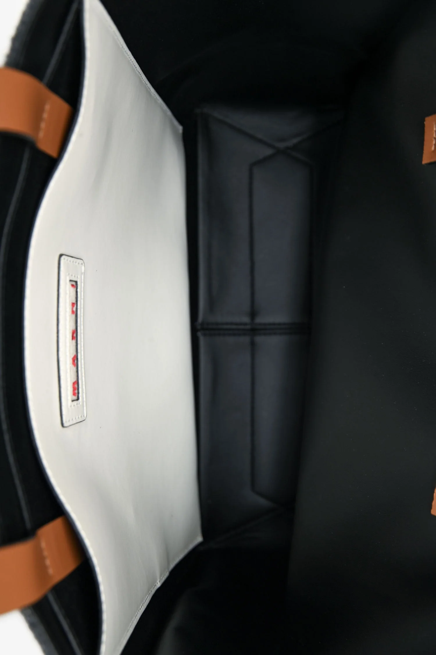 Marni Grey Felt White Leather Tote - Image 6