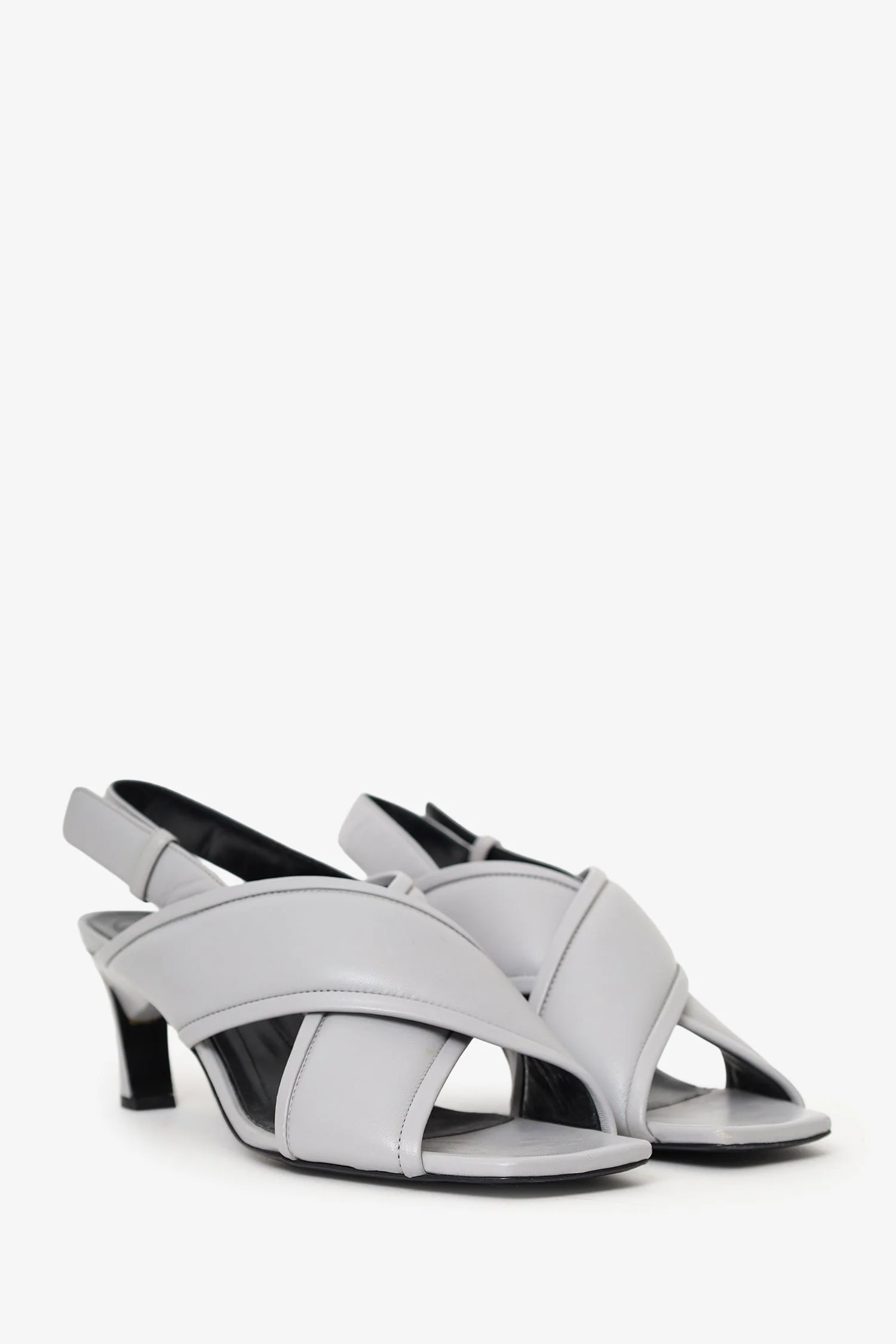 Marni Grey Open Toe Heels Size 41 - Image 2
