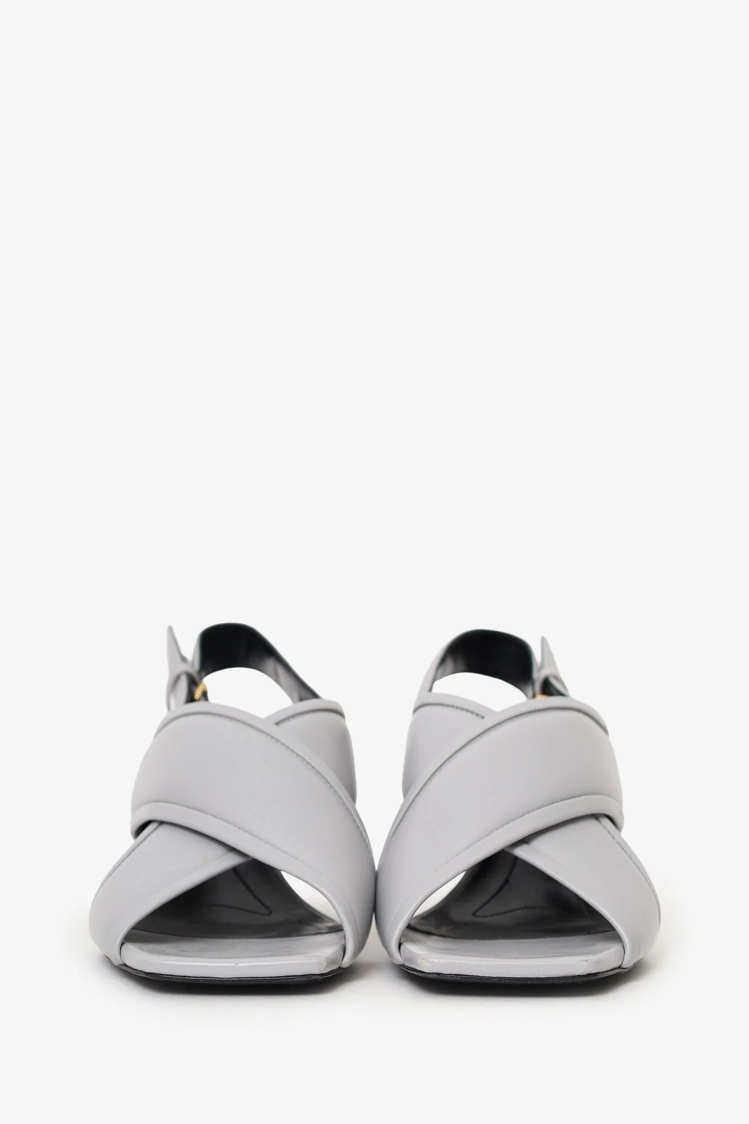 Marni Grey Open Toe Heels Size 41 - Image 3
