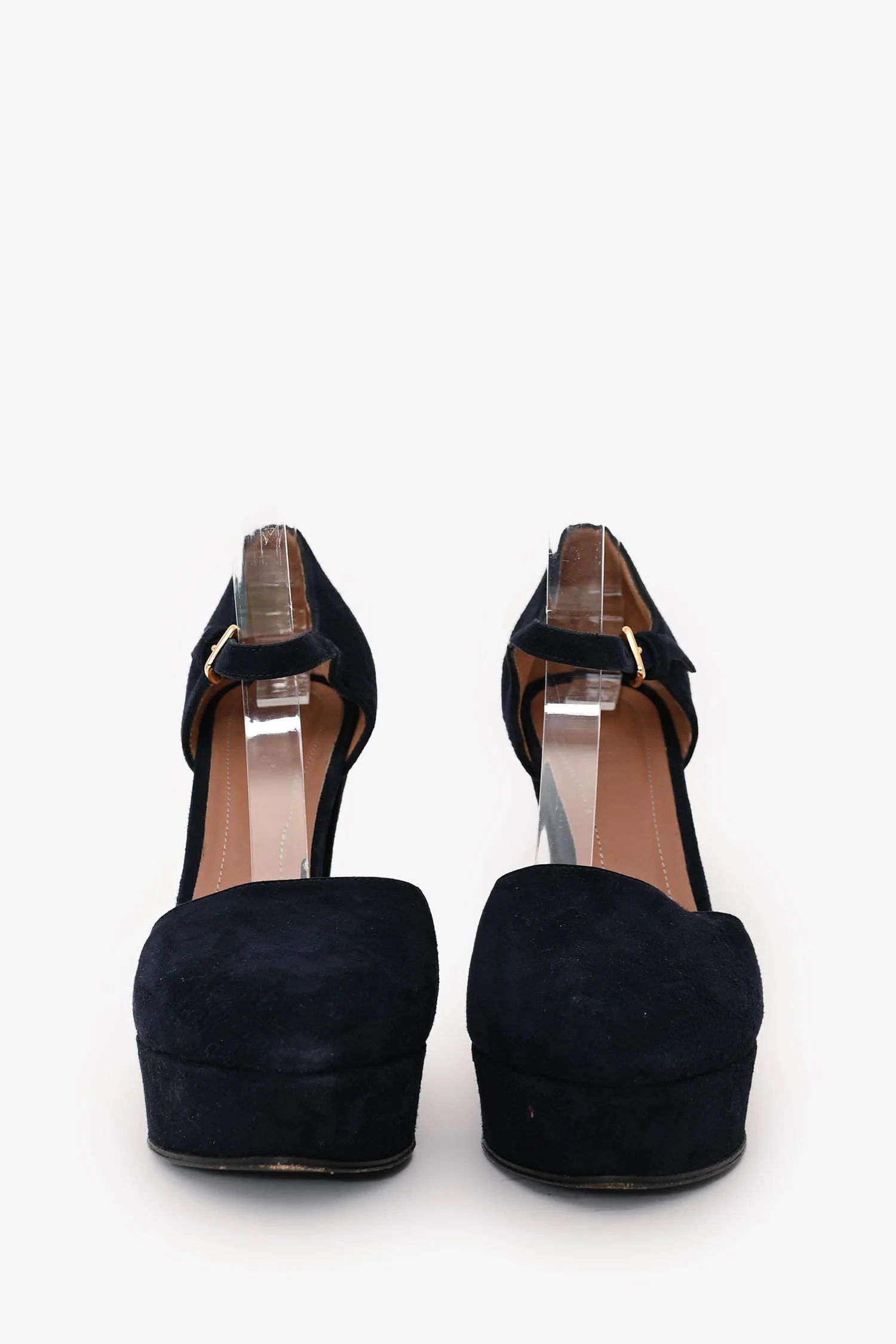 Marni Navy/Black Suede Platform Pumps Size 36 - Image 3