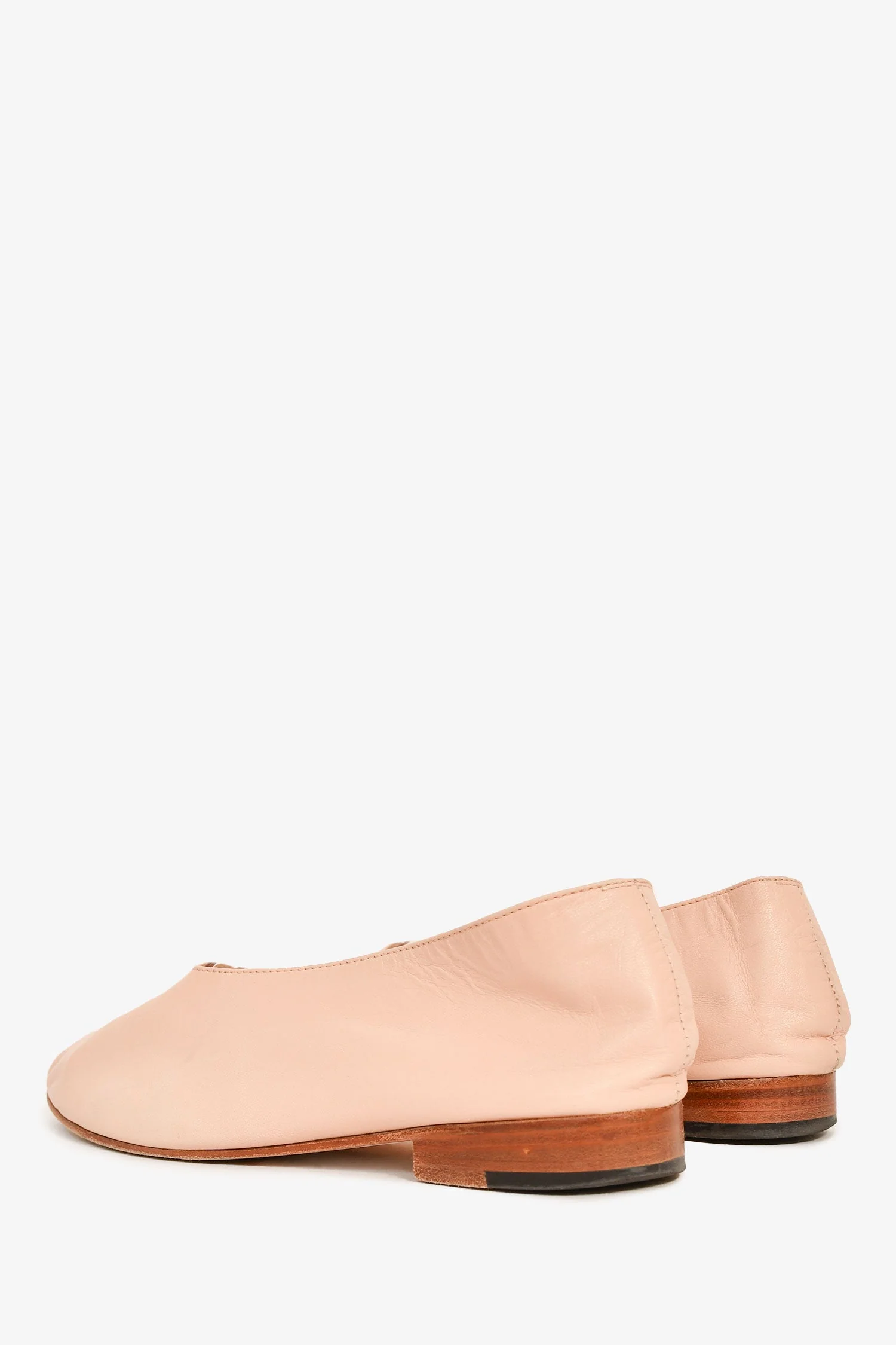 Martianiano Nude Leather Ballet Flats Size 38.5 - Image 4