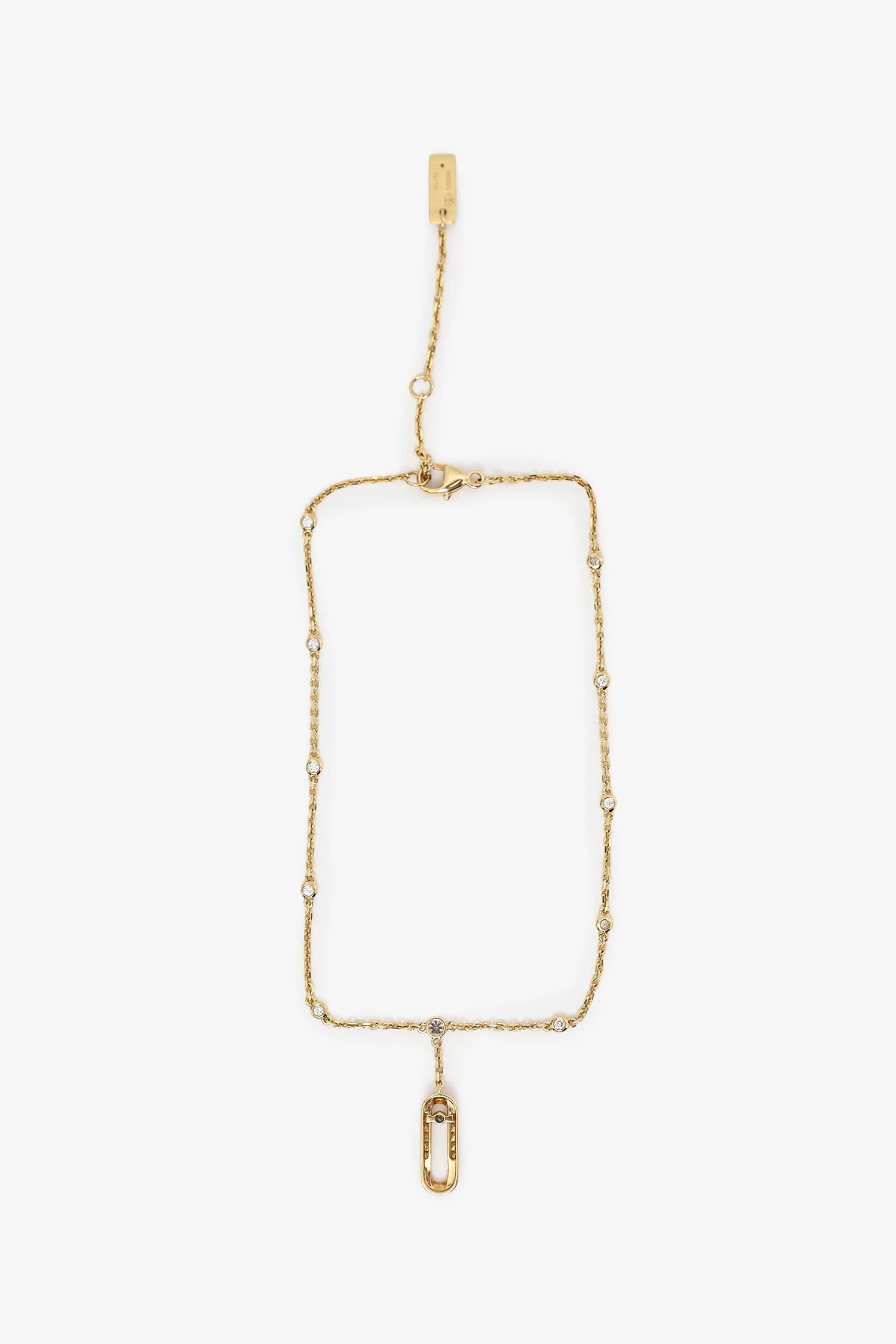 Messika 18K Yellow Gold Pavé Diamonds Move Uno Ankle Bracelet - Image 5