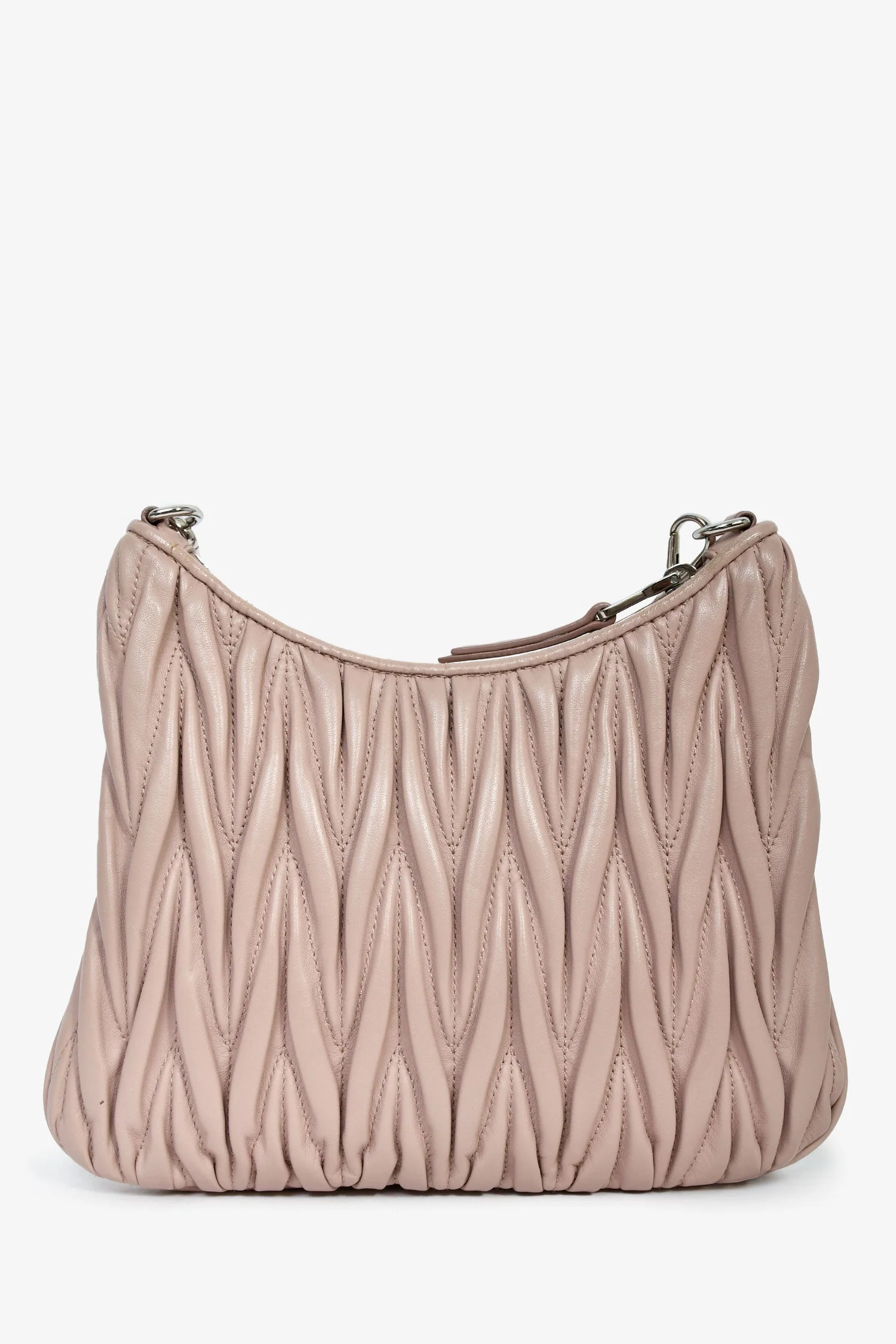Miu Miu 2021 Pink Leather Matelasse 'Pocket' Crossbody Bag - Image 2