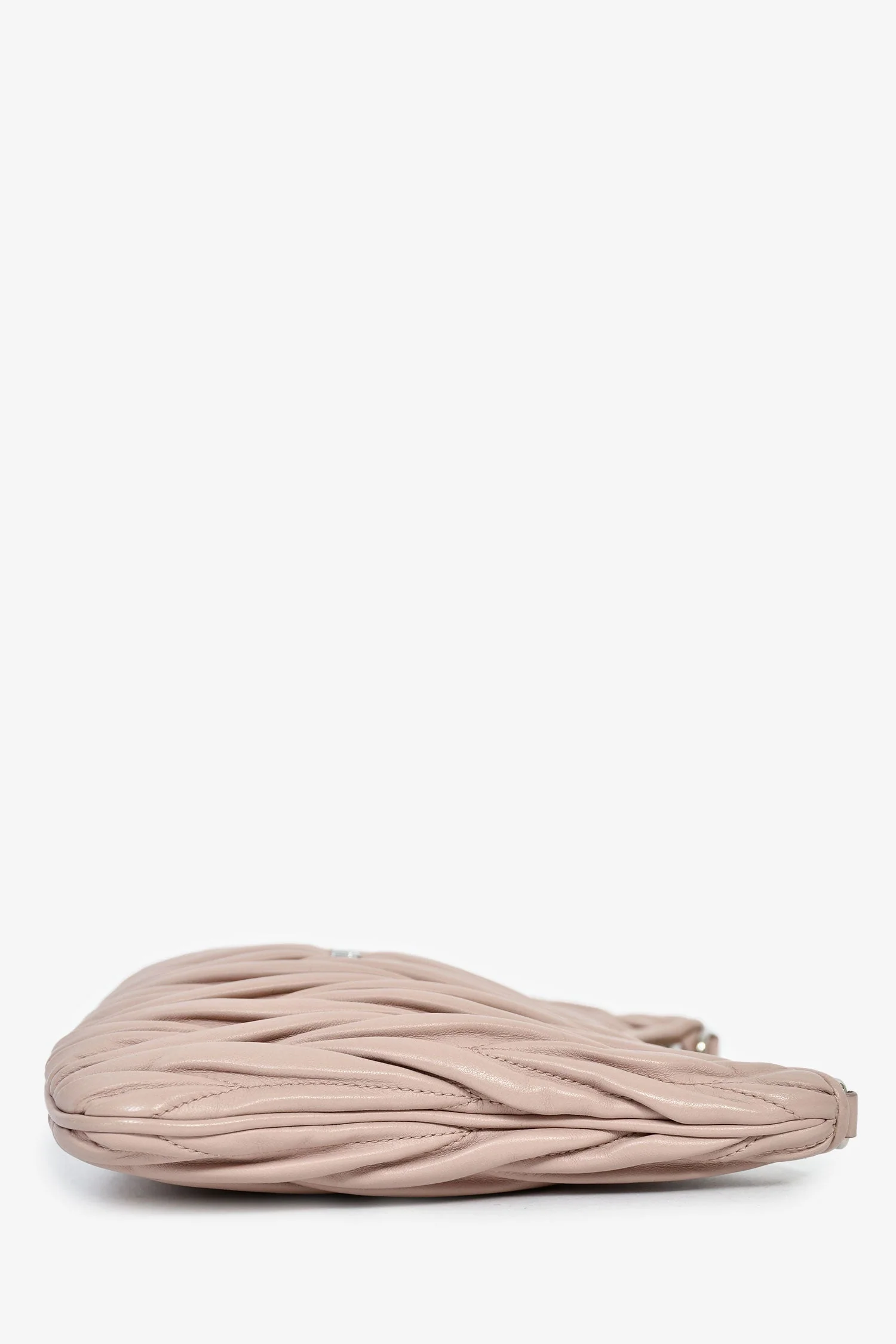 Miu Miu 2021 Pink Leather Matelasse 'Pocket' Crossbody Bag - Image 3
