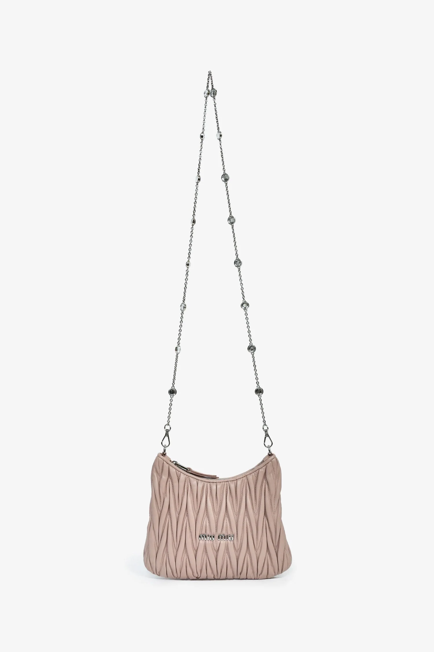 Miu Miu 2021 Pink Leather Matelasse 'Pocket' Crossbody Bag - Image 7