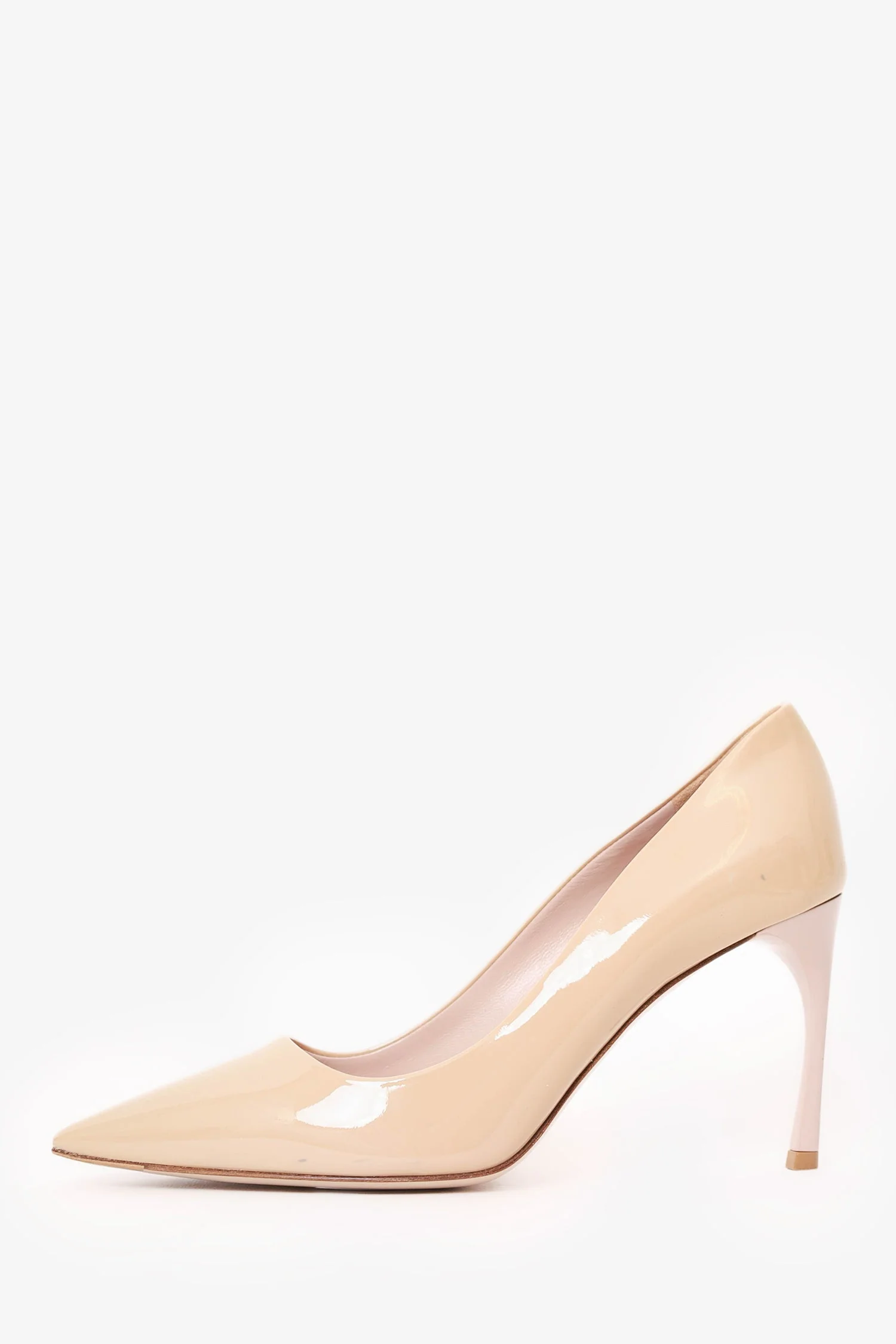 Miu Miu Beige Patent Leather Heels Size 36 - Image 4