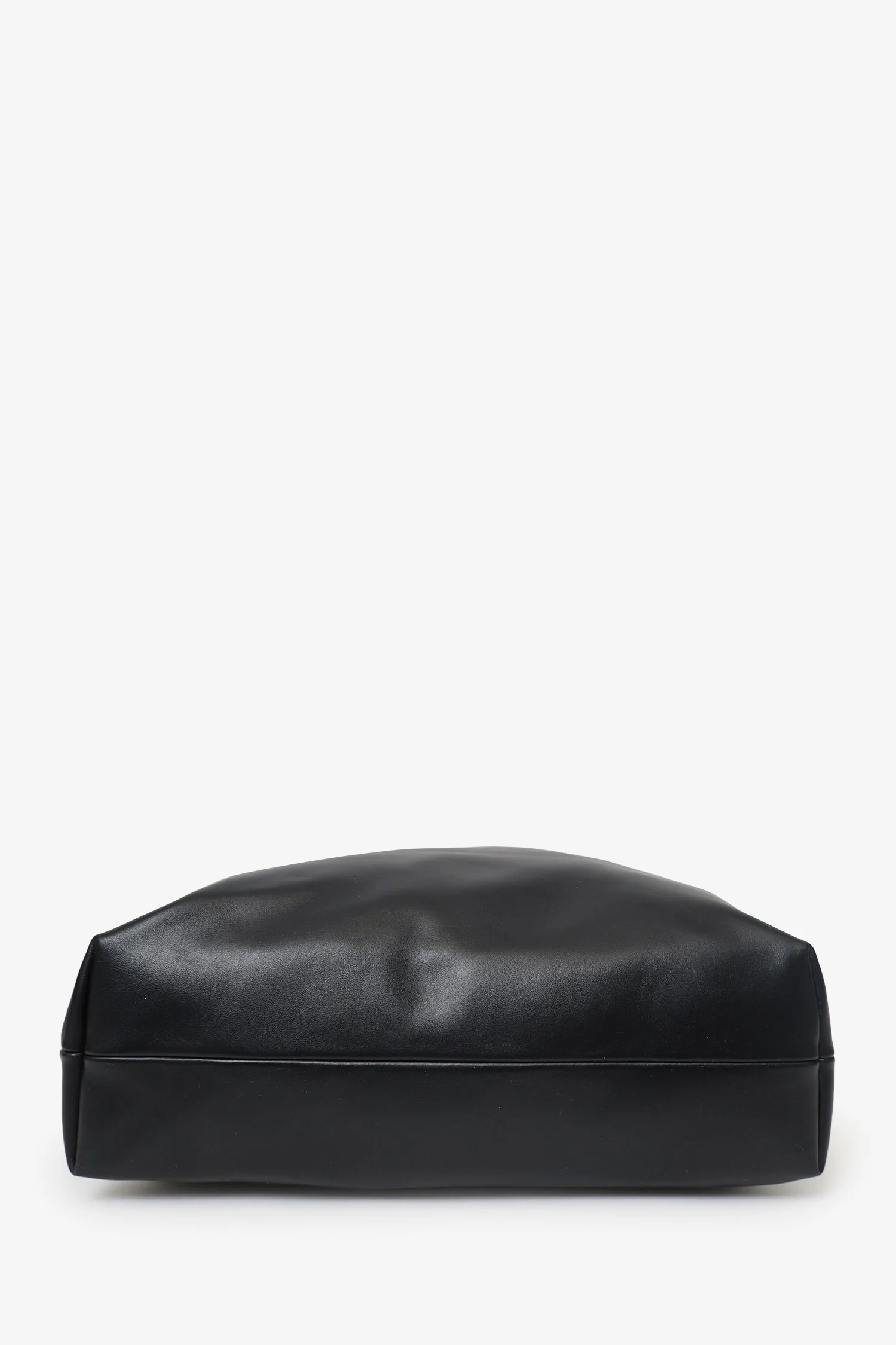 Miu Miu Black Leather Embossed-Logo Tote Bag - Image 5