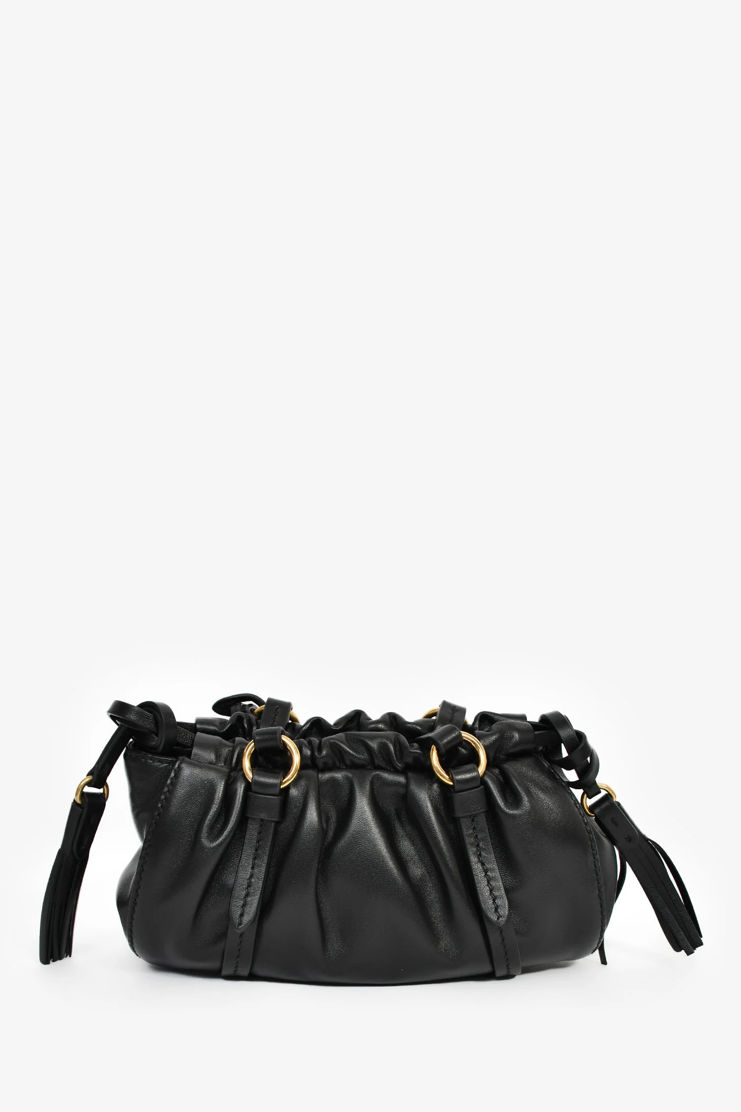 Miu Miu Black Leather Mini Joie Nappa Shoulder Bag - Image 2