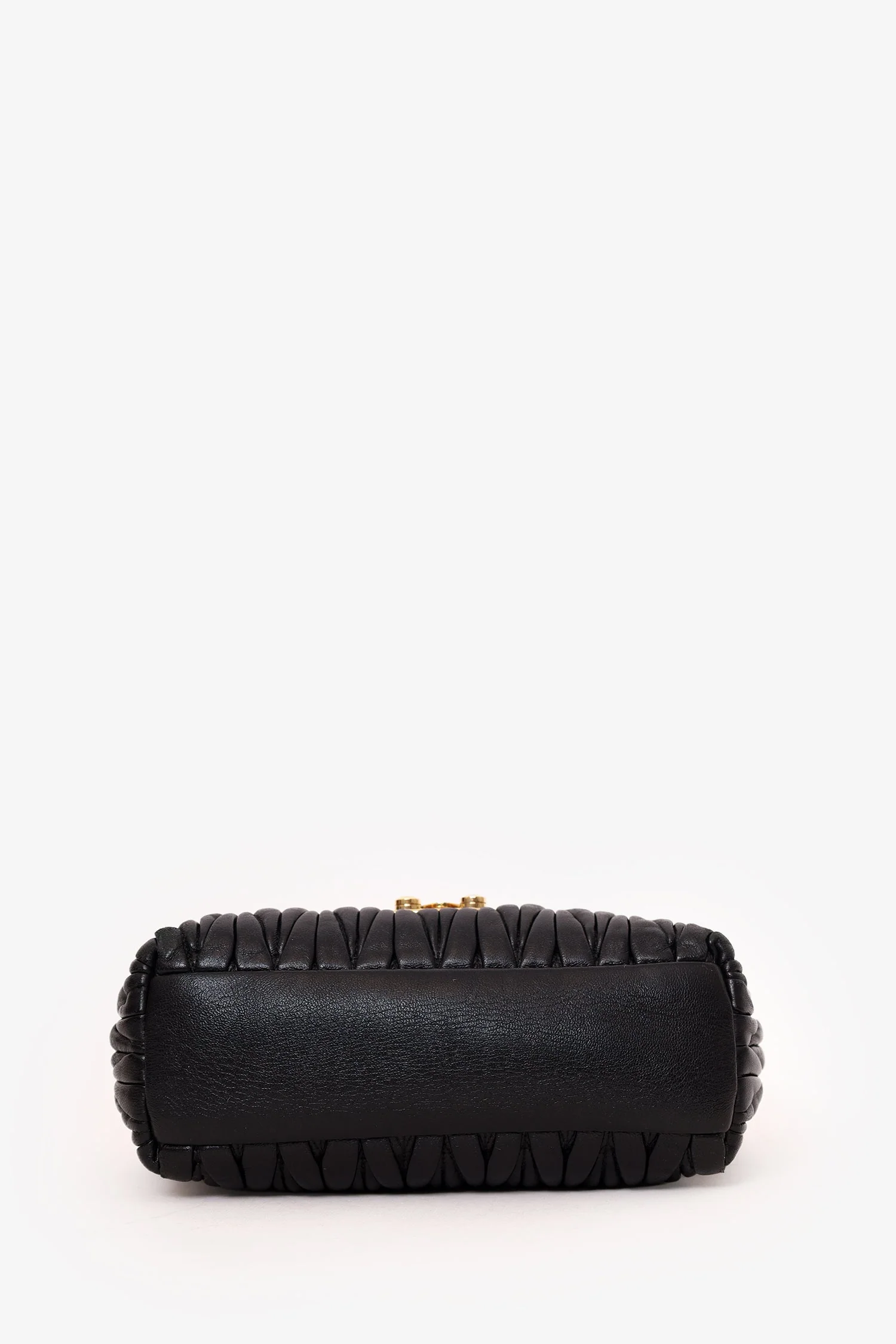 Miu Miu Black Matelassé Napa Chain Flap Shoulder Bag - Image 5
