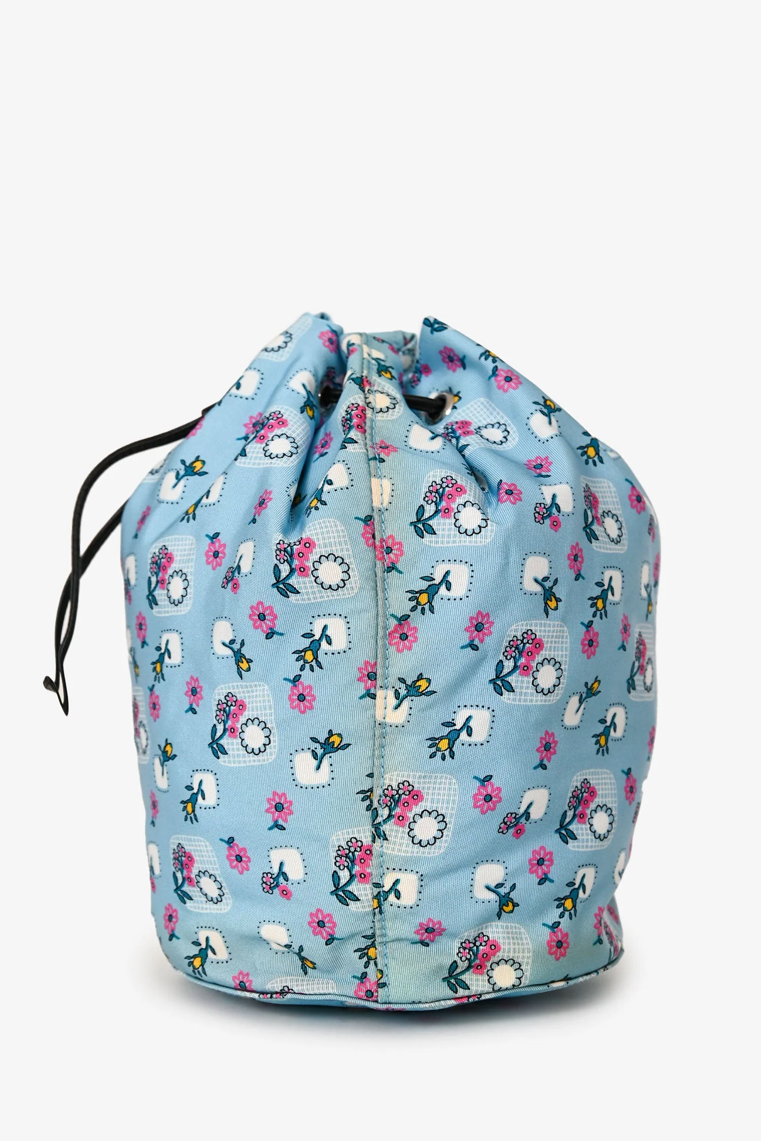 Miu Miu Blue Nylon Floral Print Pouch - Image 4